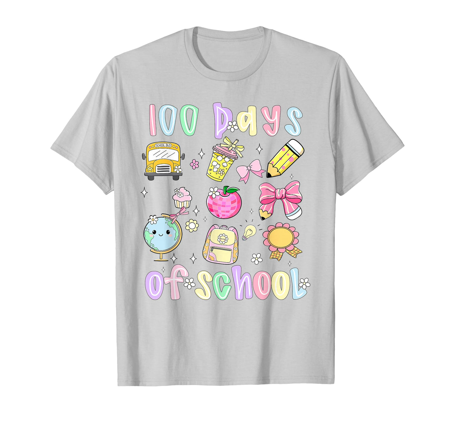 100 Days of School Preppy 100th Day of School Teachers Girls T-Shirt