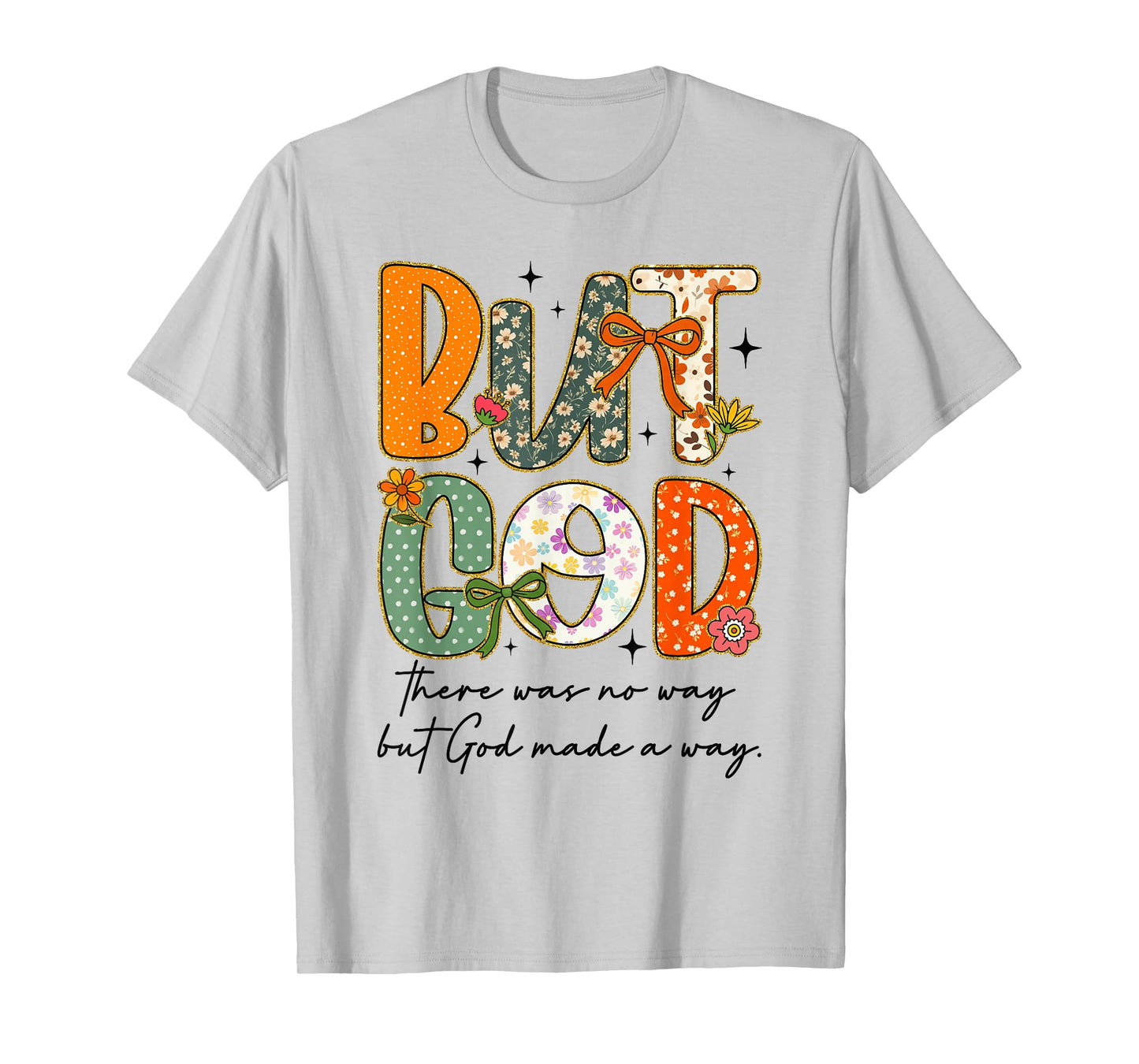 But God Christian Autumn Thankful Coquette Bow Thanksgiving T-Shirt