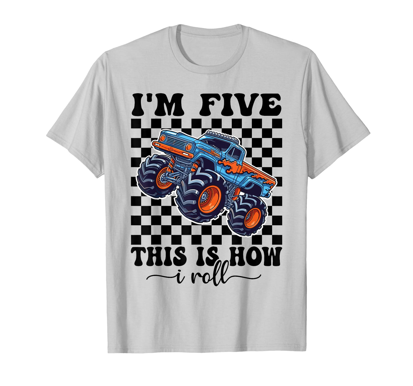 5th Birthday Monster Truck 5 Year Old Boys Monster Truck T-Shirt