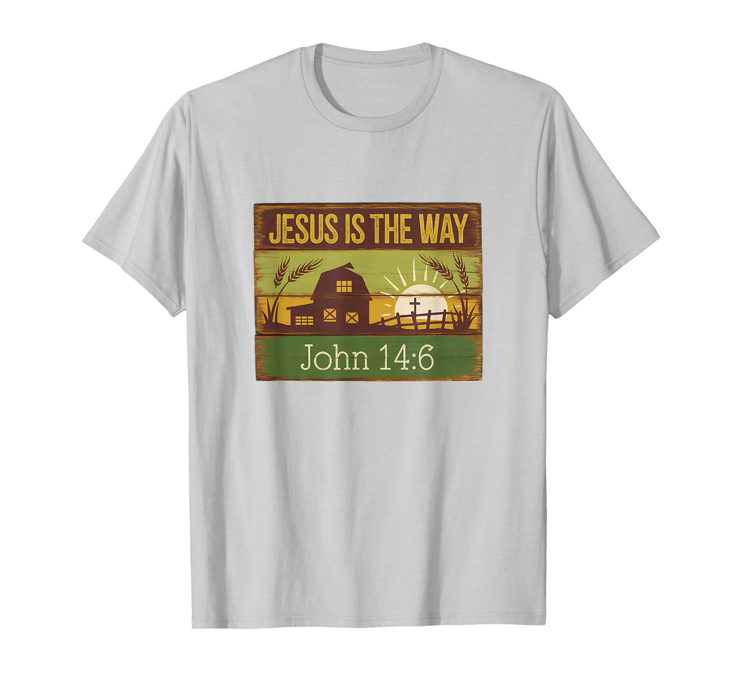Jesus is The Way Rustic Country Style John 14:6 T-Shirt