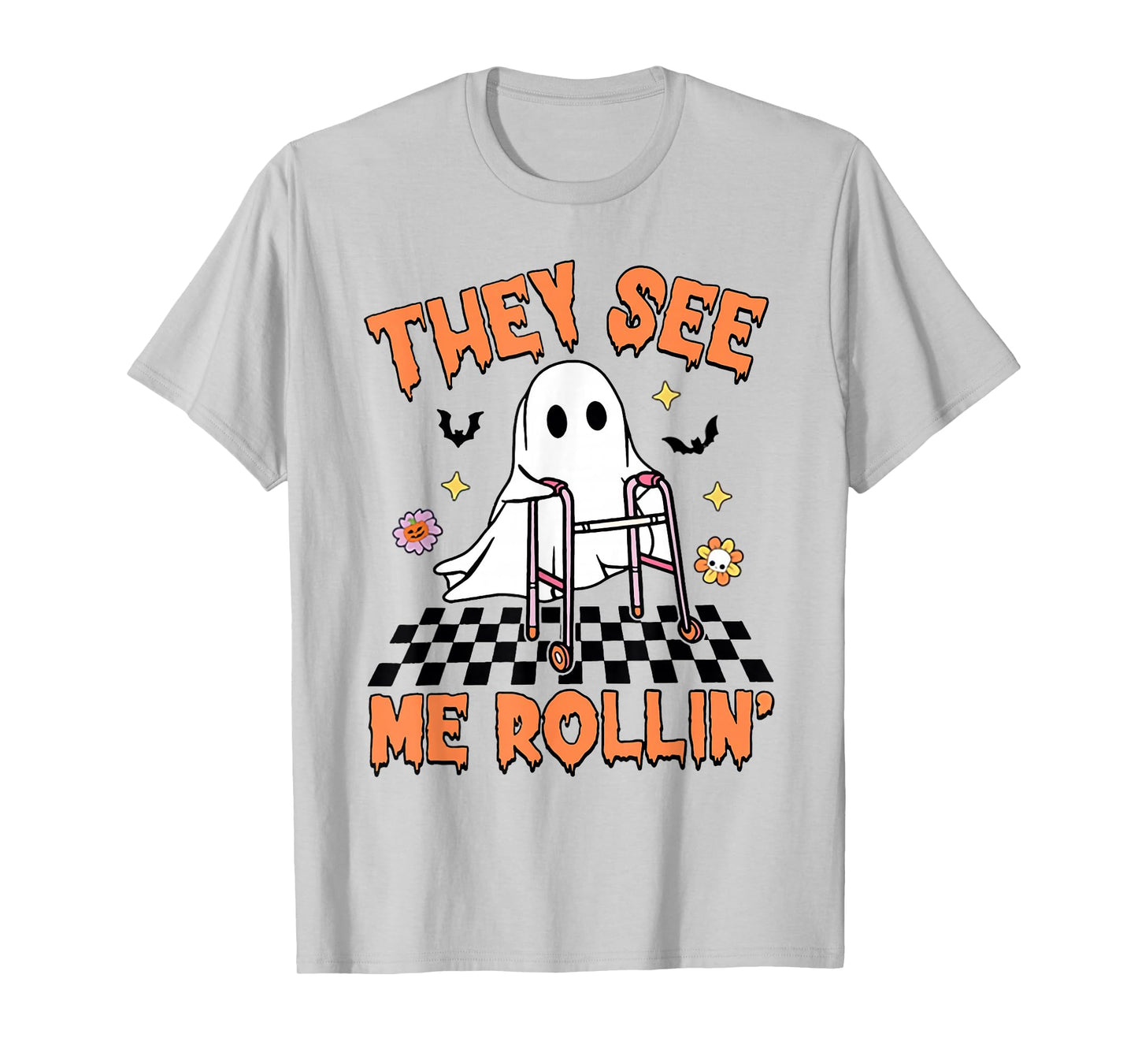 Physical Therapy Halloween They See Me Rolling Spooky PT PTA T-Shirt