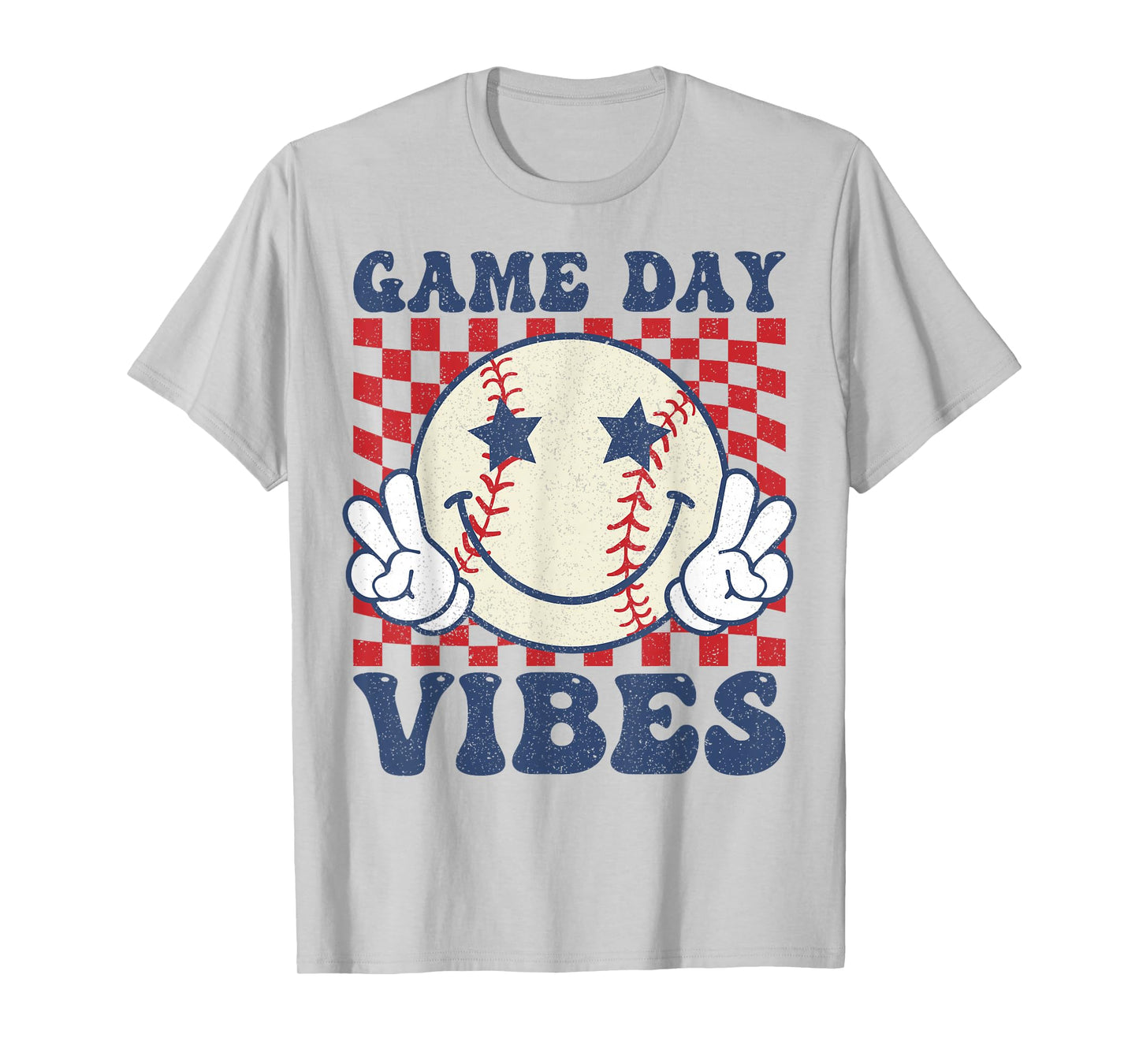 Game Day Vibes Baseball Retro Groovy Baseball Boys Girls T-Shirt