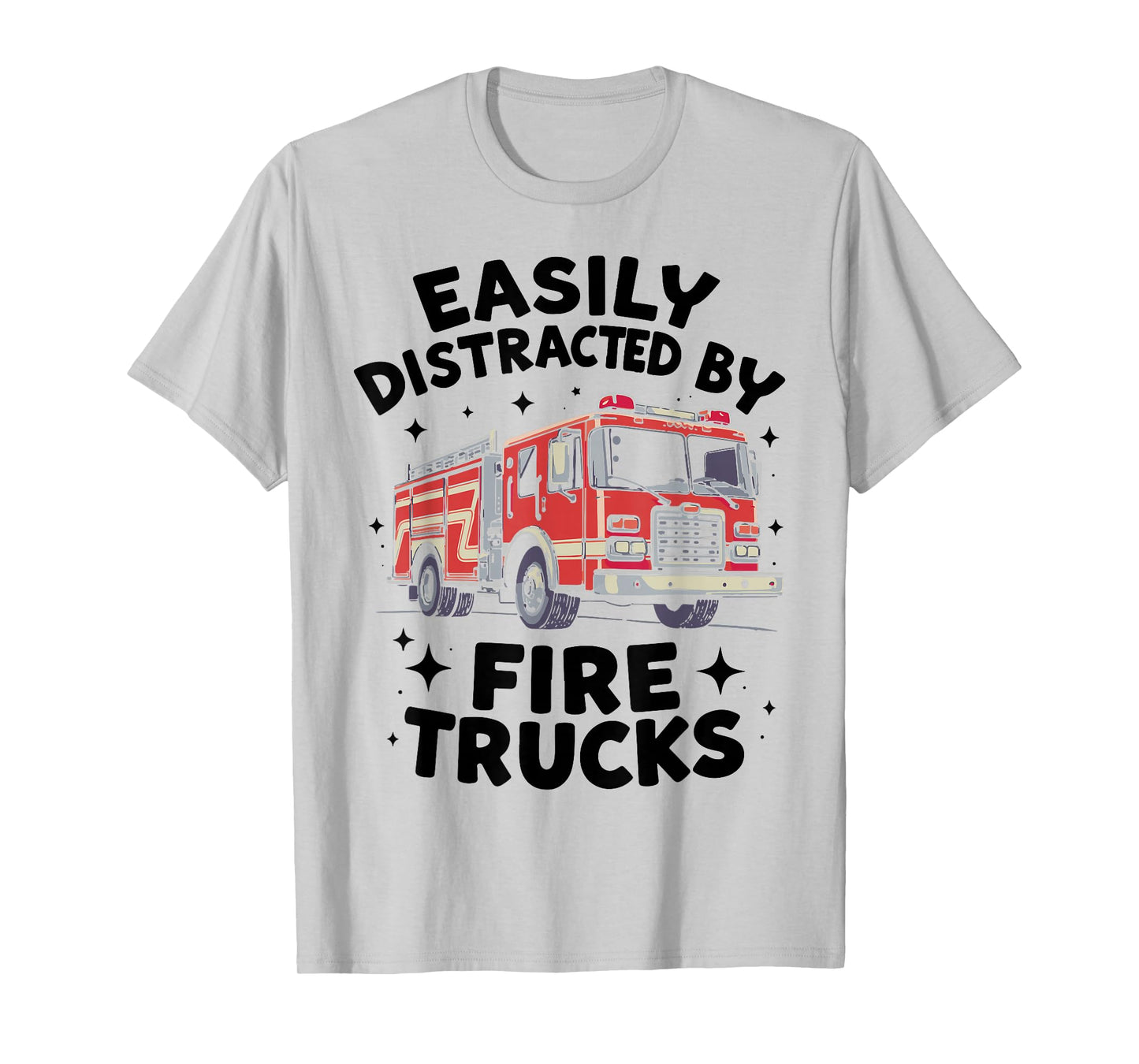 Firefighter Art for Funny Men Women Kids Fire Truck Fireman T-Shirt