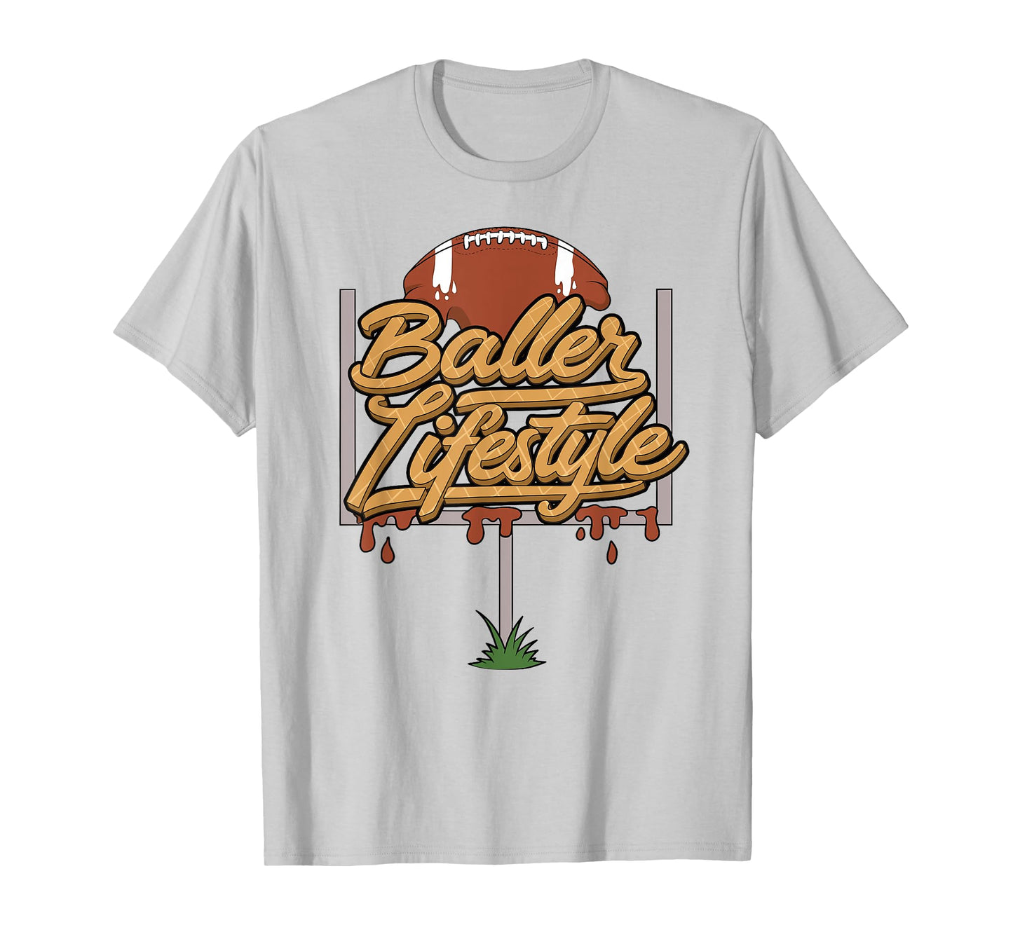 Baller Lifestyle Football Touchdown Season Game Day T-Shirt
