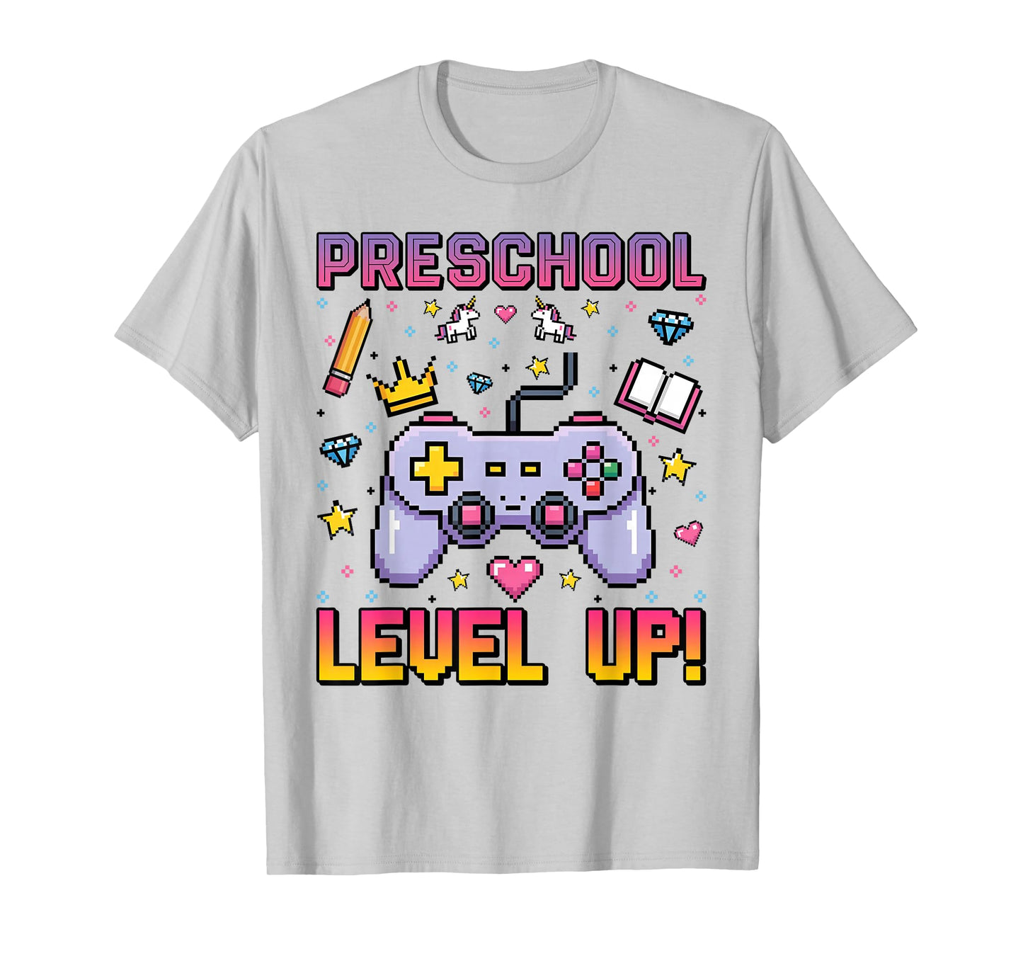 Funny Preschool Level Up Gamer Back To School Kids T-Shirt