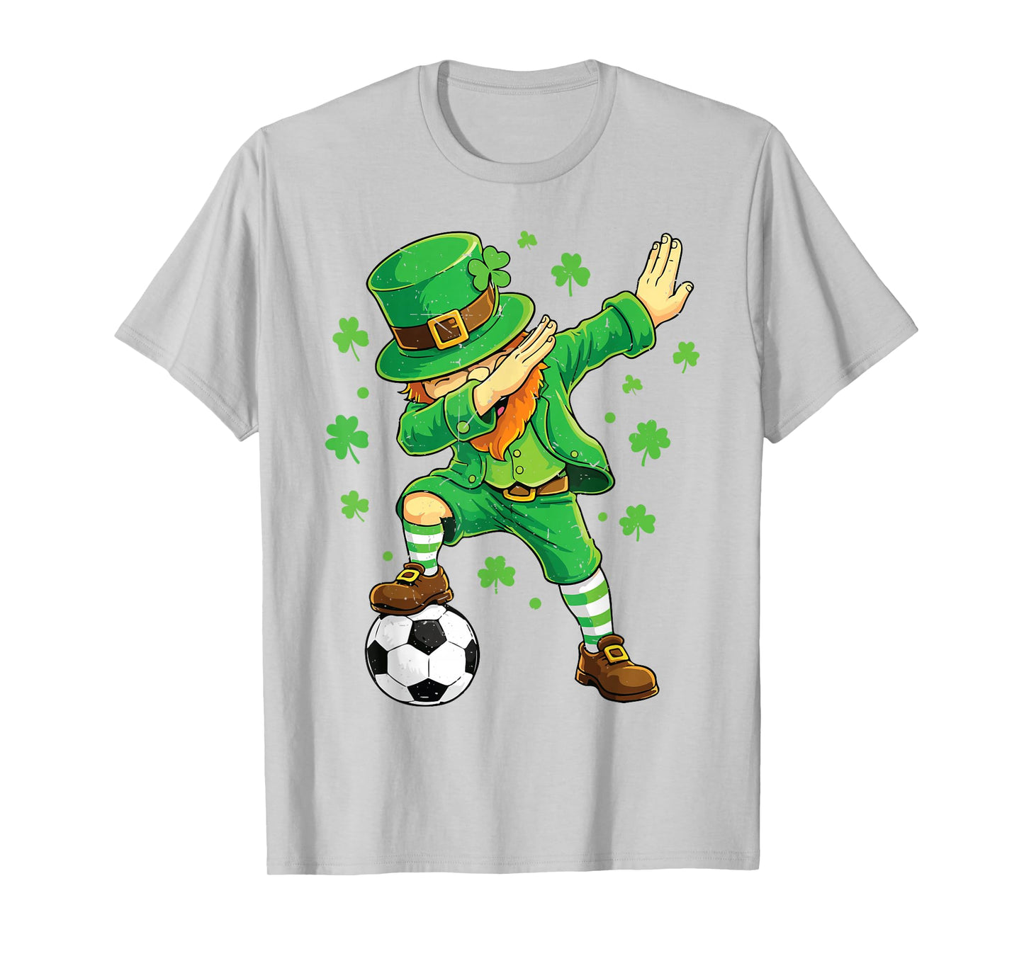 Dabbing Leprechaun Funny Soccer St Patricks Day Boy Irish T-Shirt