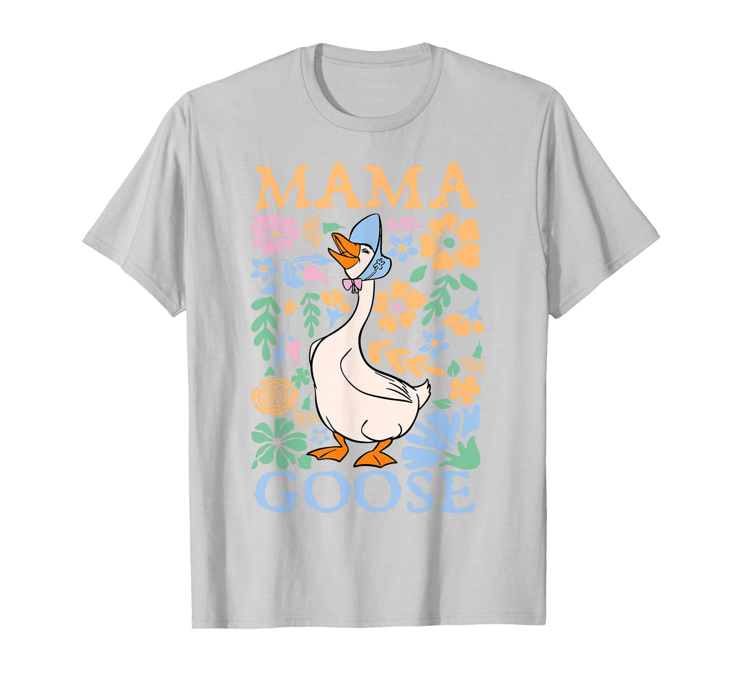 Cute Floral Mama Goose Coquette Mother's Day Silly Goose T-Shirt