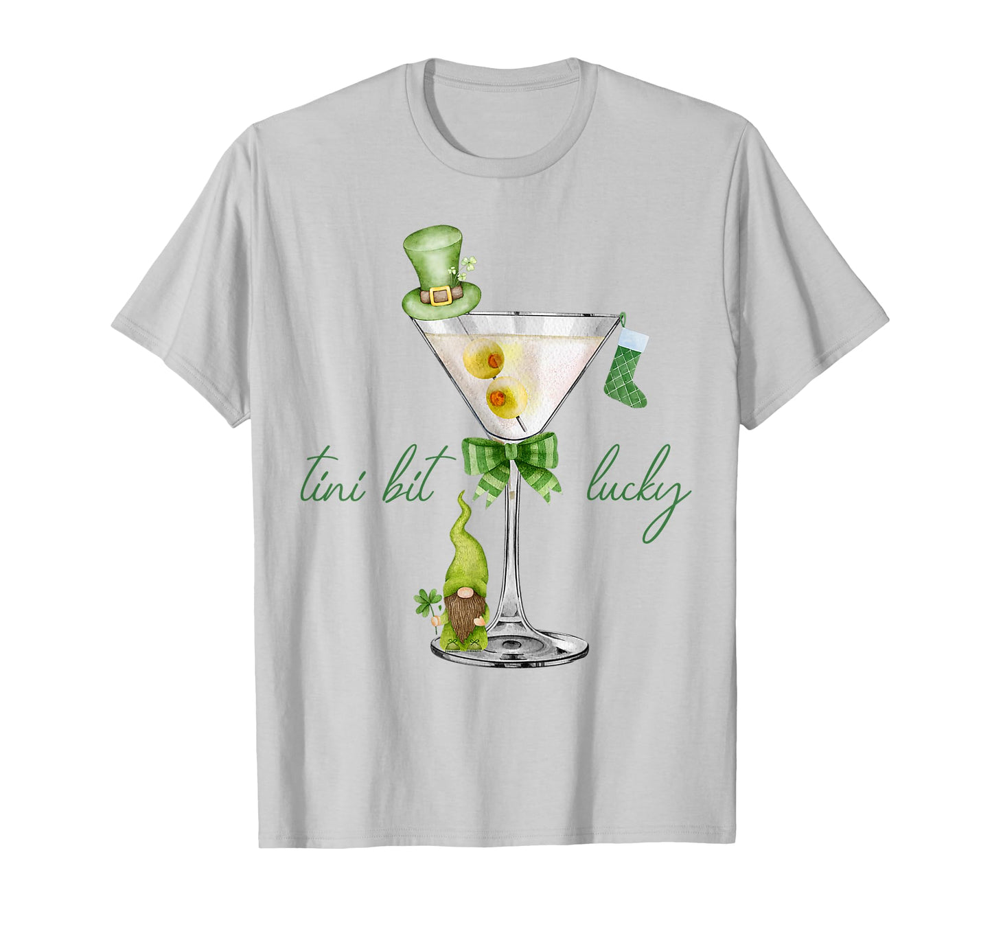 St. Patrick's Martini Irish Baby A Tini Bit Irish Lucky Girl T-Shirt