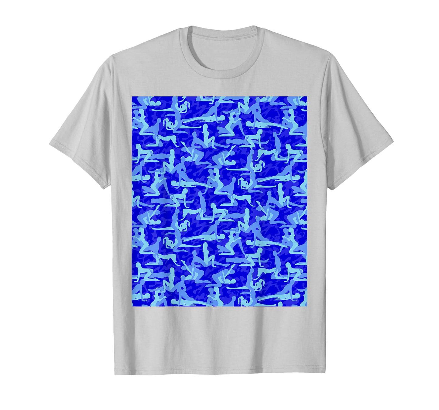 Kamasutra Camouflage (light and royal blue, blue) T-Shirt