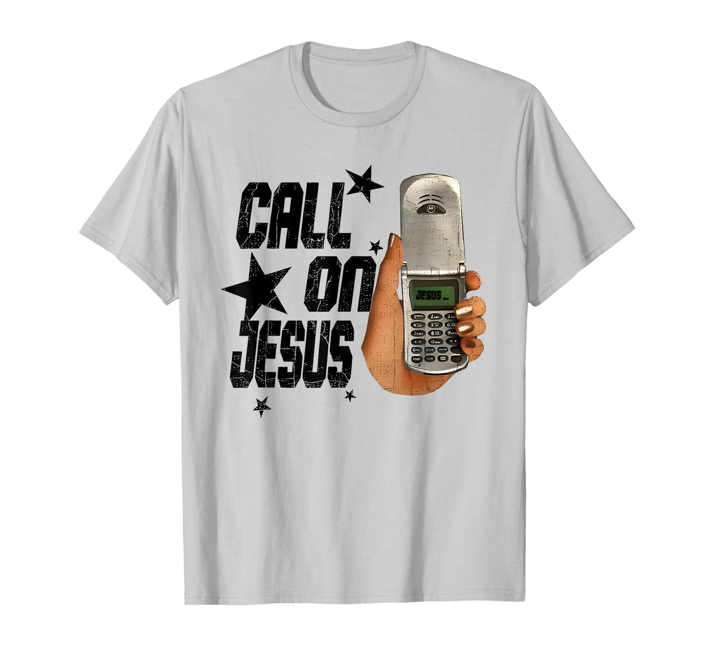 Call on Jesus flip Phone Christian Faith Design T-Shirt