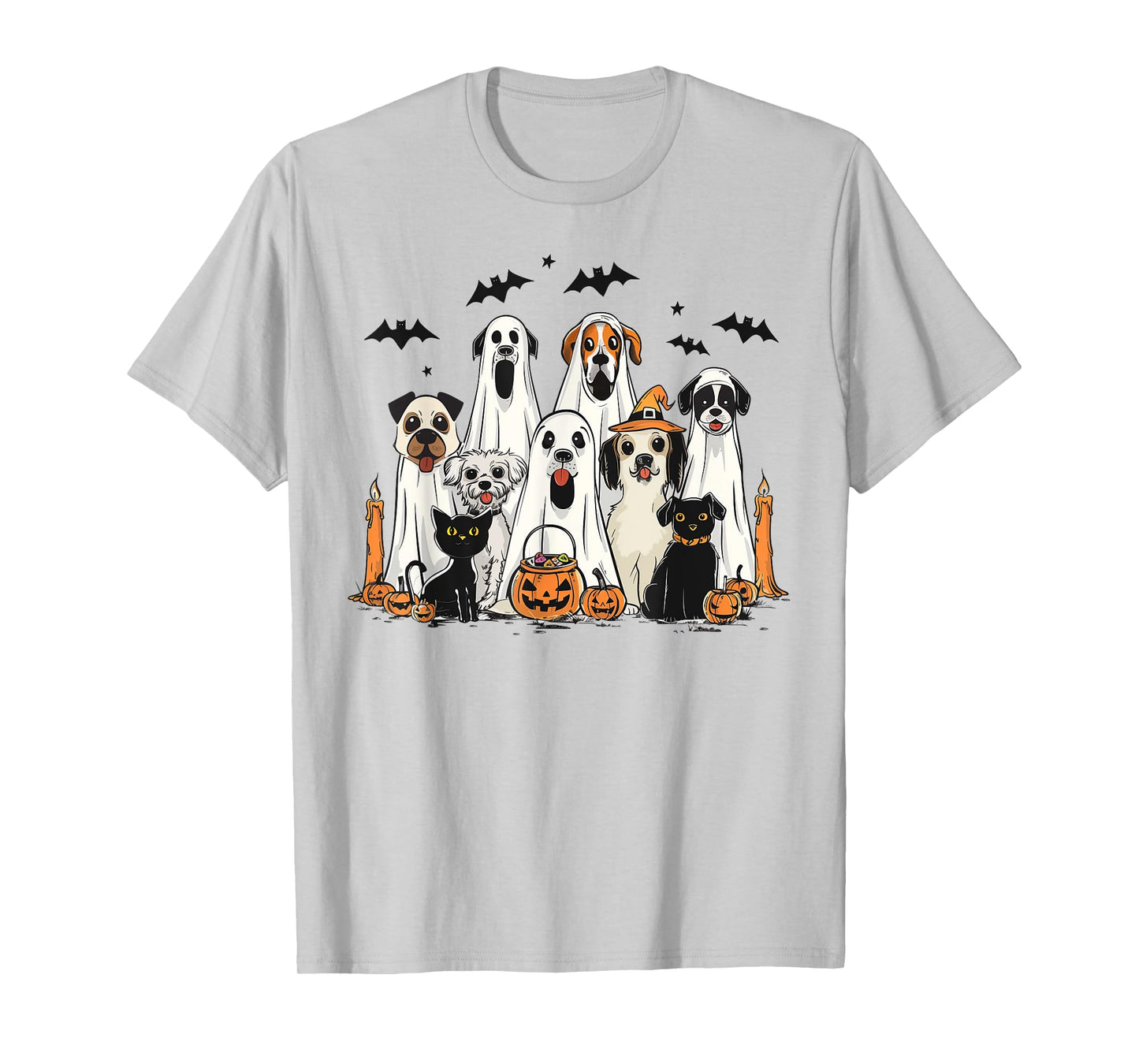 Dog Ghost Cute Dog Dressed As Ghost Funny Halloween Dog T-Shirt
