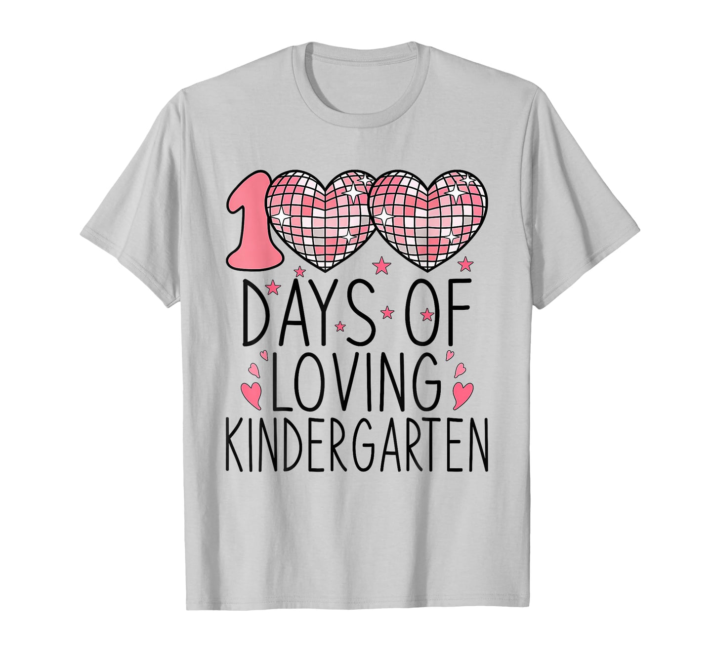 100 Days of Loving Kindergarten Heart 100th Day of School T-Shirt