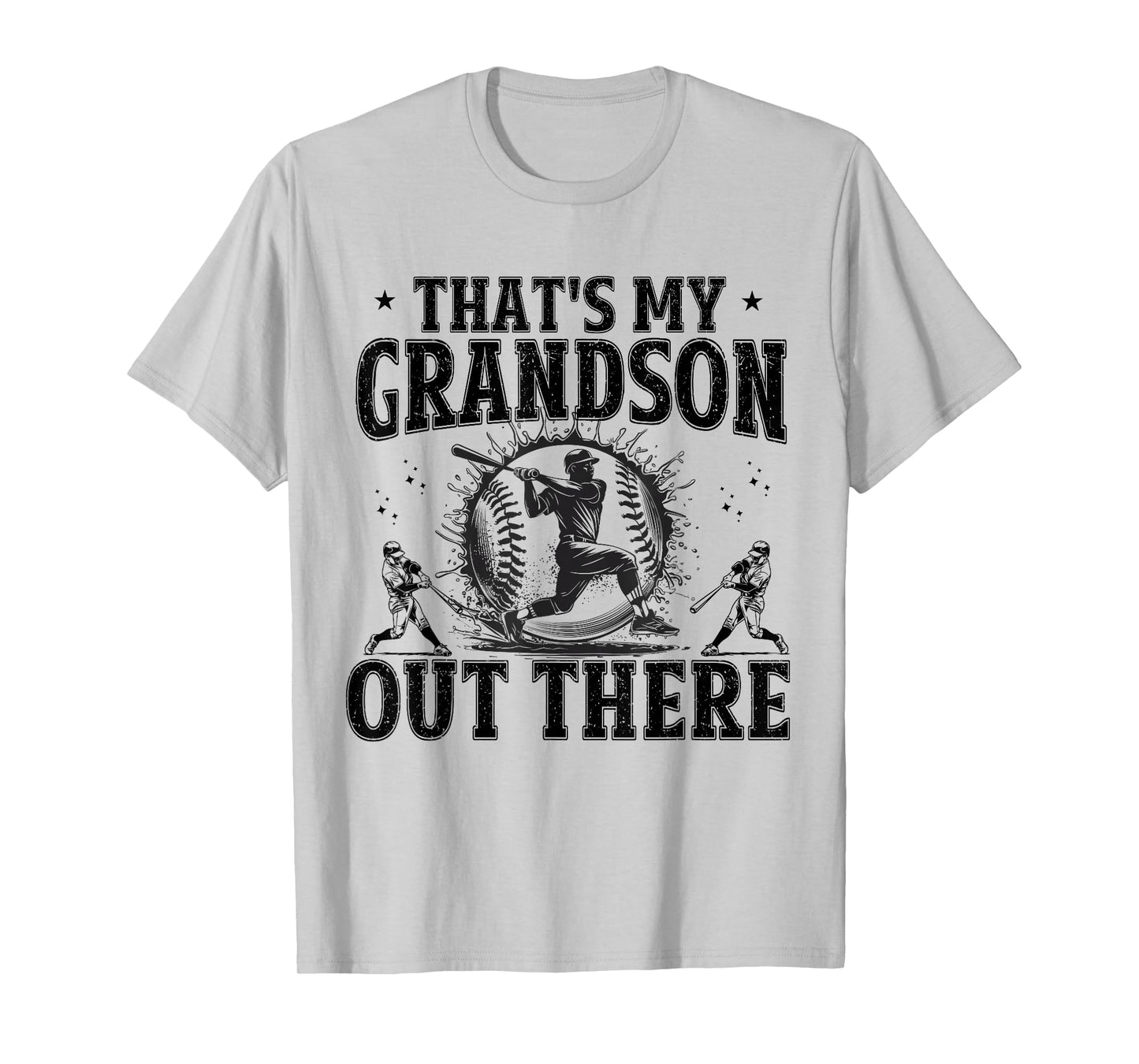 That's My Grandson Out There Baseball Grandma Grandpa Funny T-Shirt