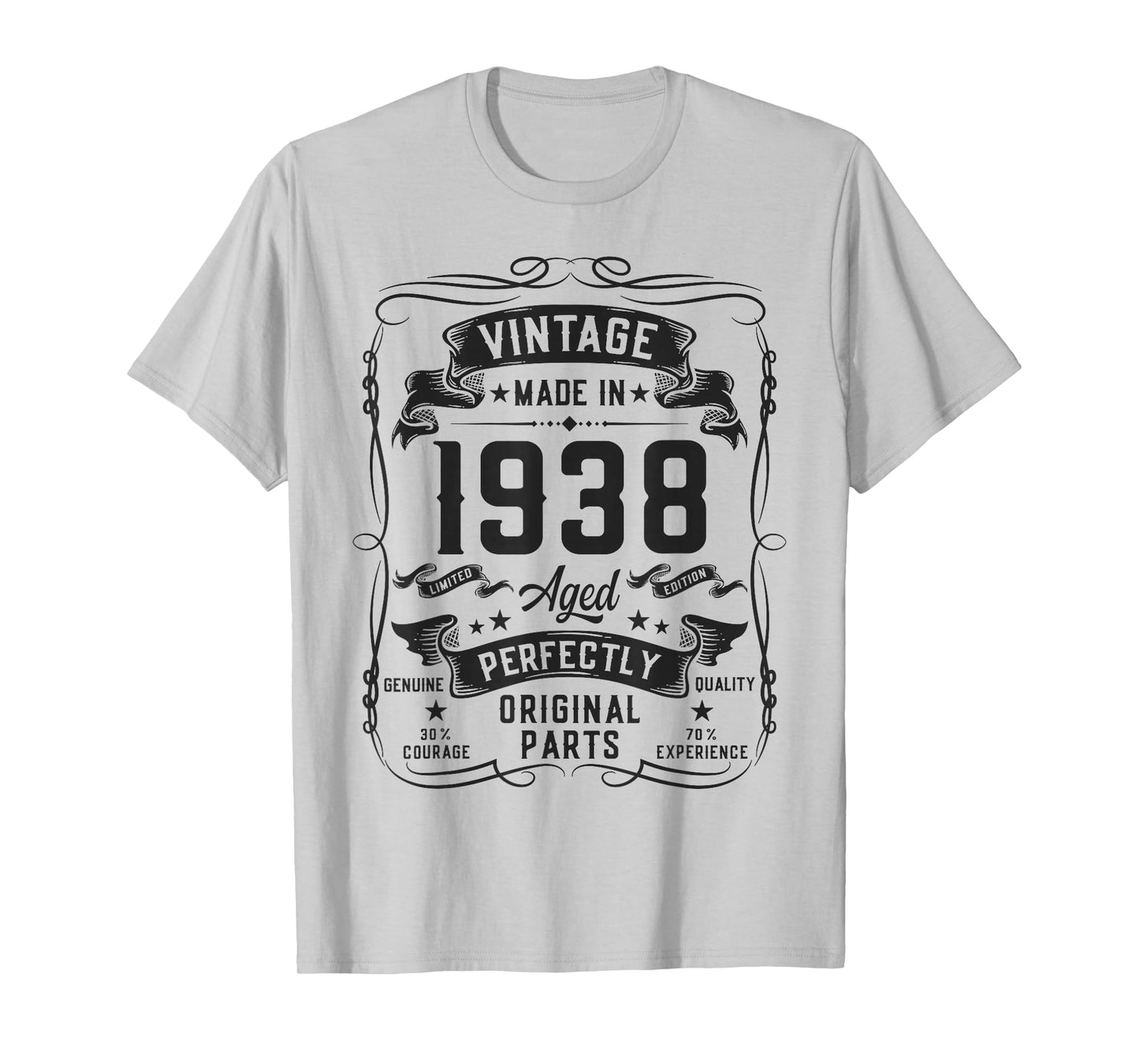 Vintage 1938 88yr 88th Birthday Gifts for Men 88 Years Old T-Shirt