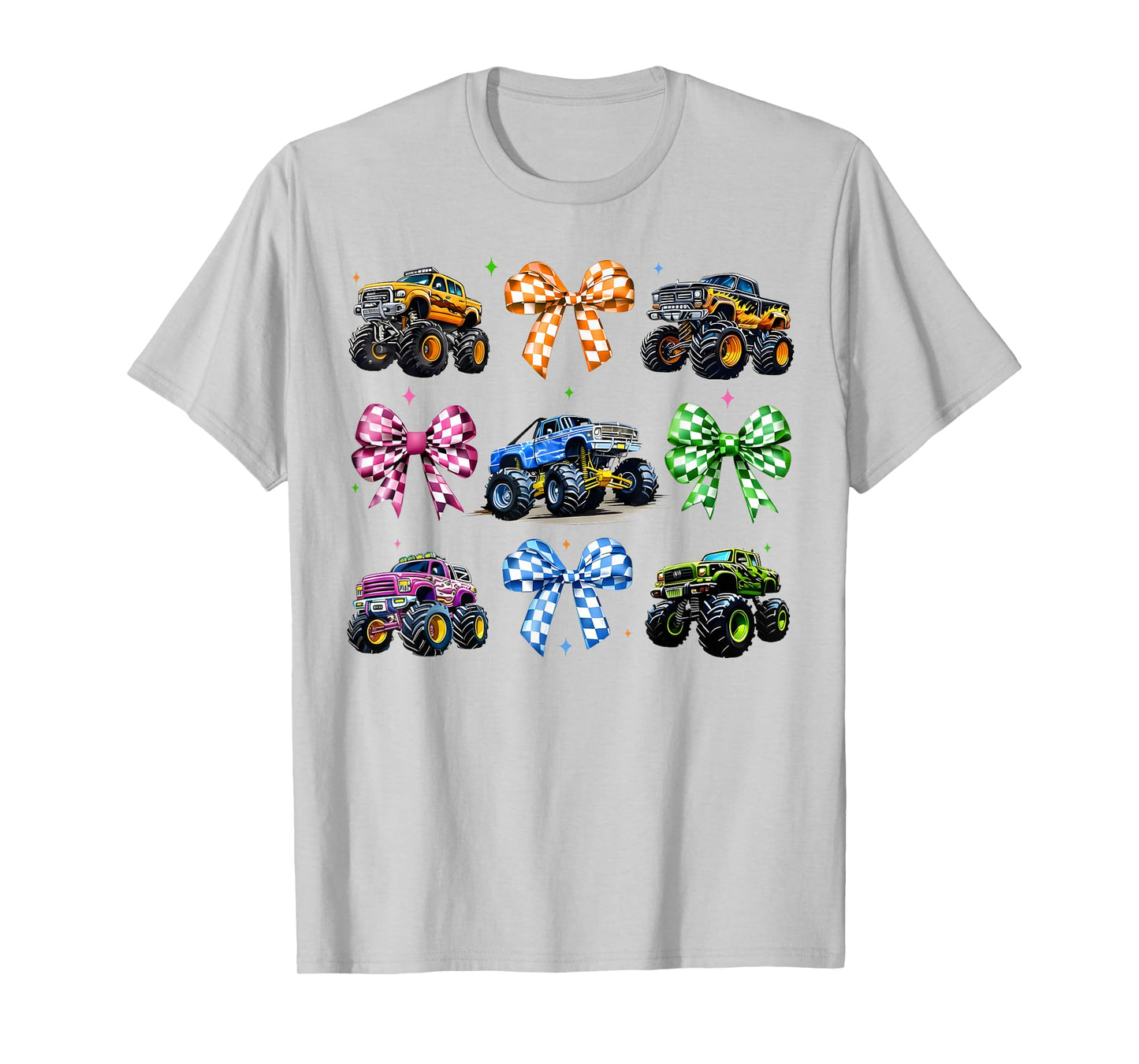 Monster Truck 4 Wheeler Offroad Girl Coquette Bow Pink Mom T-Shirt