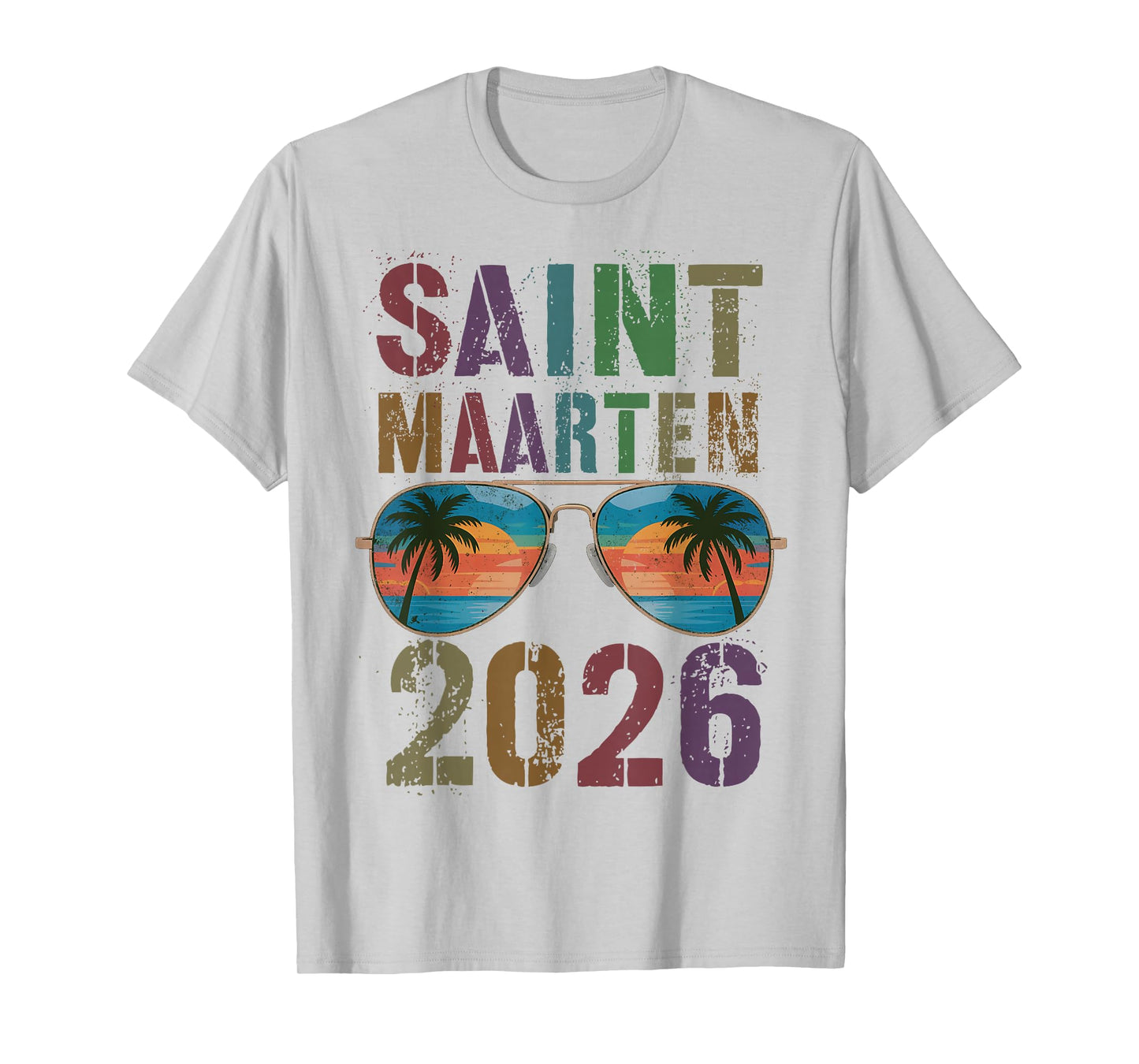 Retro Saint Maarten 2026 Vacay Travel Vacation Matching Trip T-Shirt