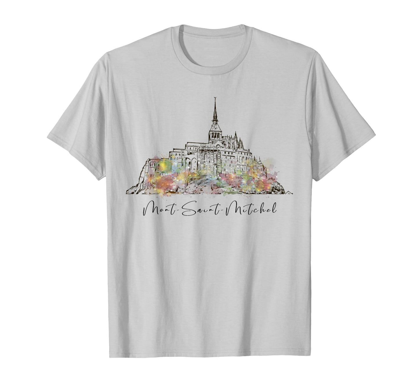 France Normandy Mont Saint Michel Europe French Vacation Tee T-Shirt