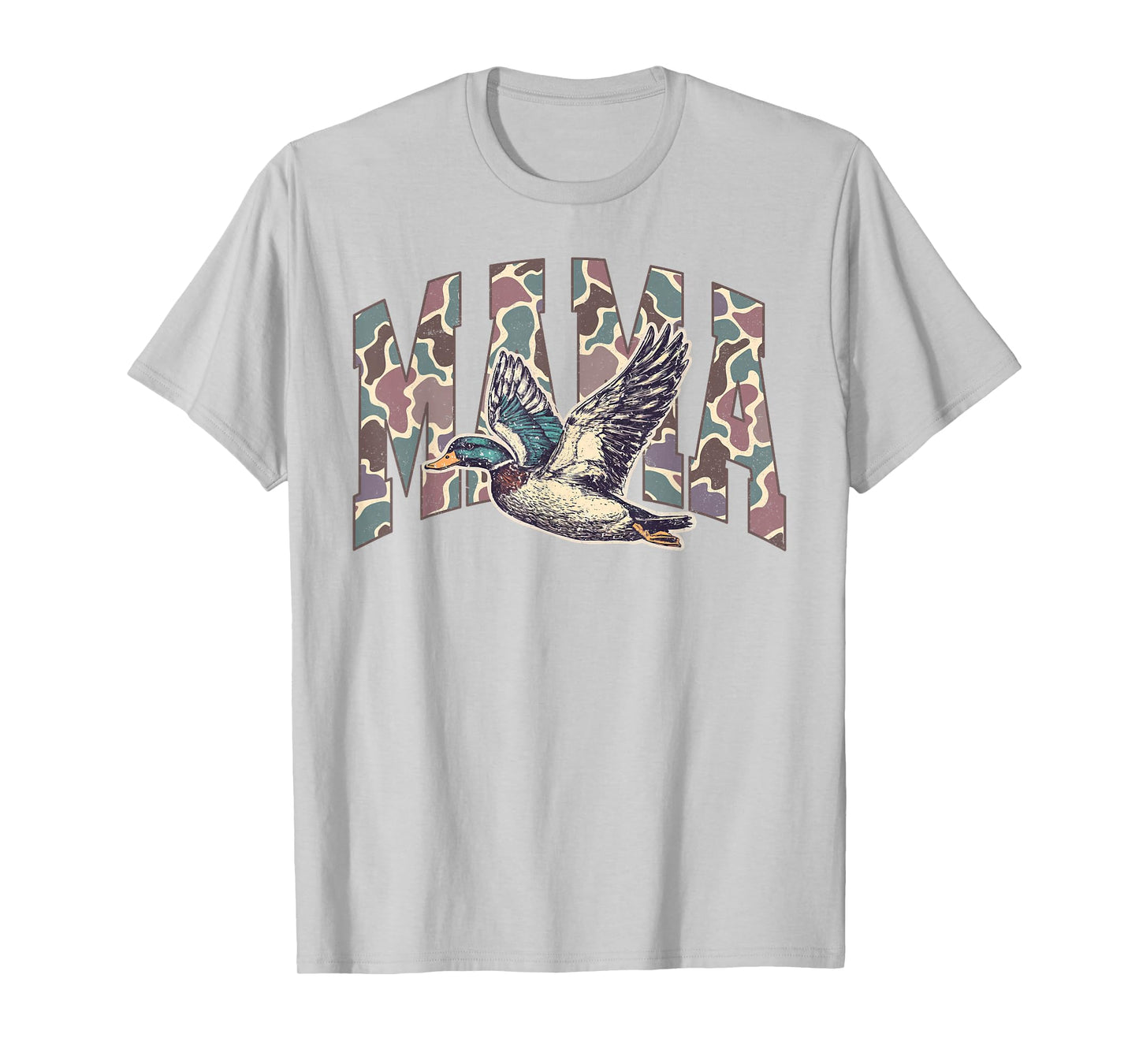 Mallard Duck Hunting Mama Retro Camouflage Daddy Mothers Day T-Shirt