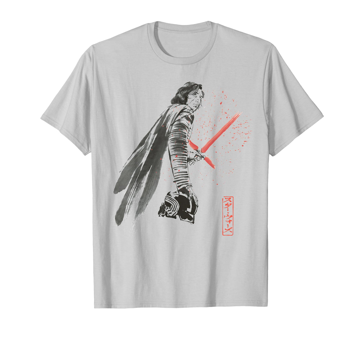 Star Wars Kylo Ren Japan Sumi-e Ink Wash Painting Style T-Shirt