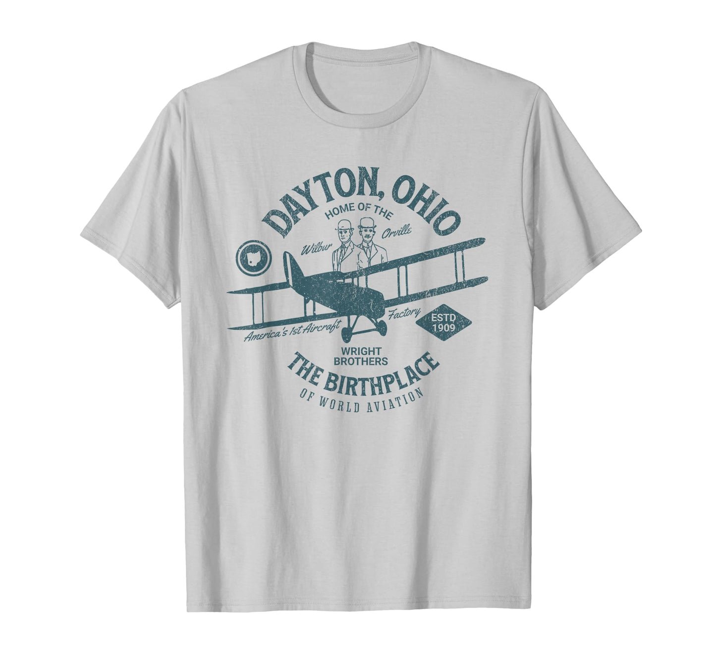 Dayton, Ohio Birthplace of World Aviation Airplane History T-Shirt