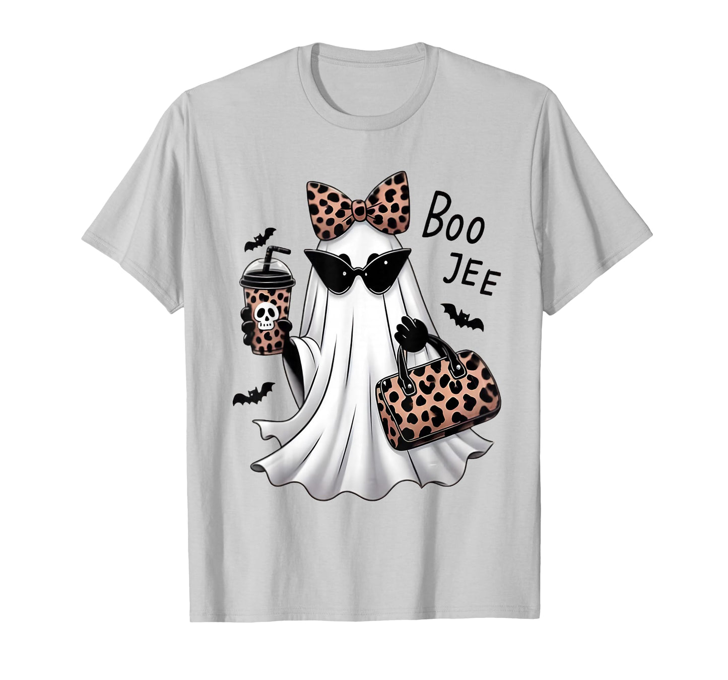 Boo JEE Ghost Spooky Vibes Halloween Boujee Women Funny T-Shirt