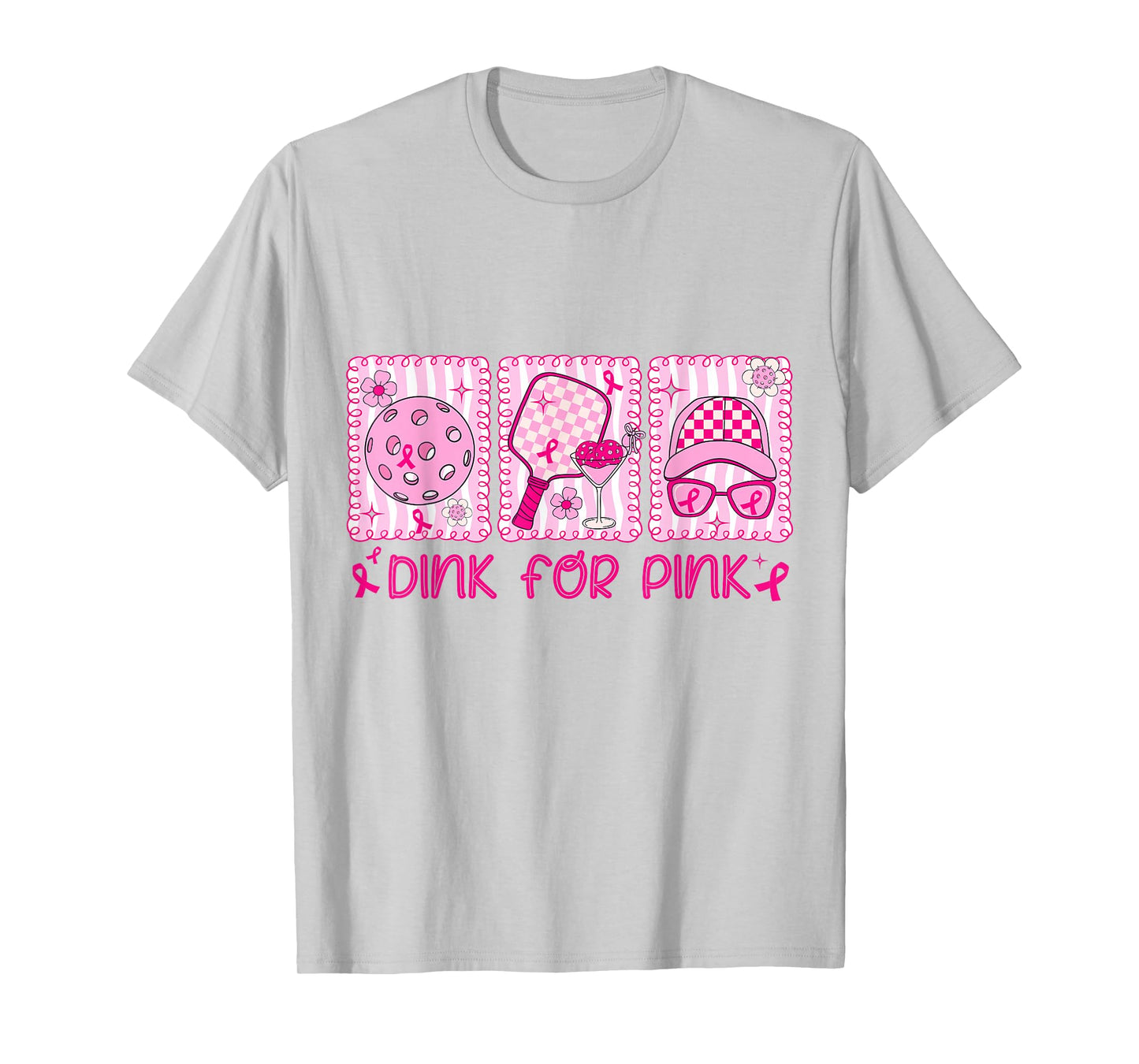 Dink for Pink Breast Cancer Awareness Pickleball Coquette T-Shirt