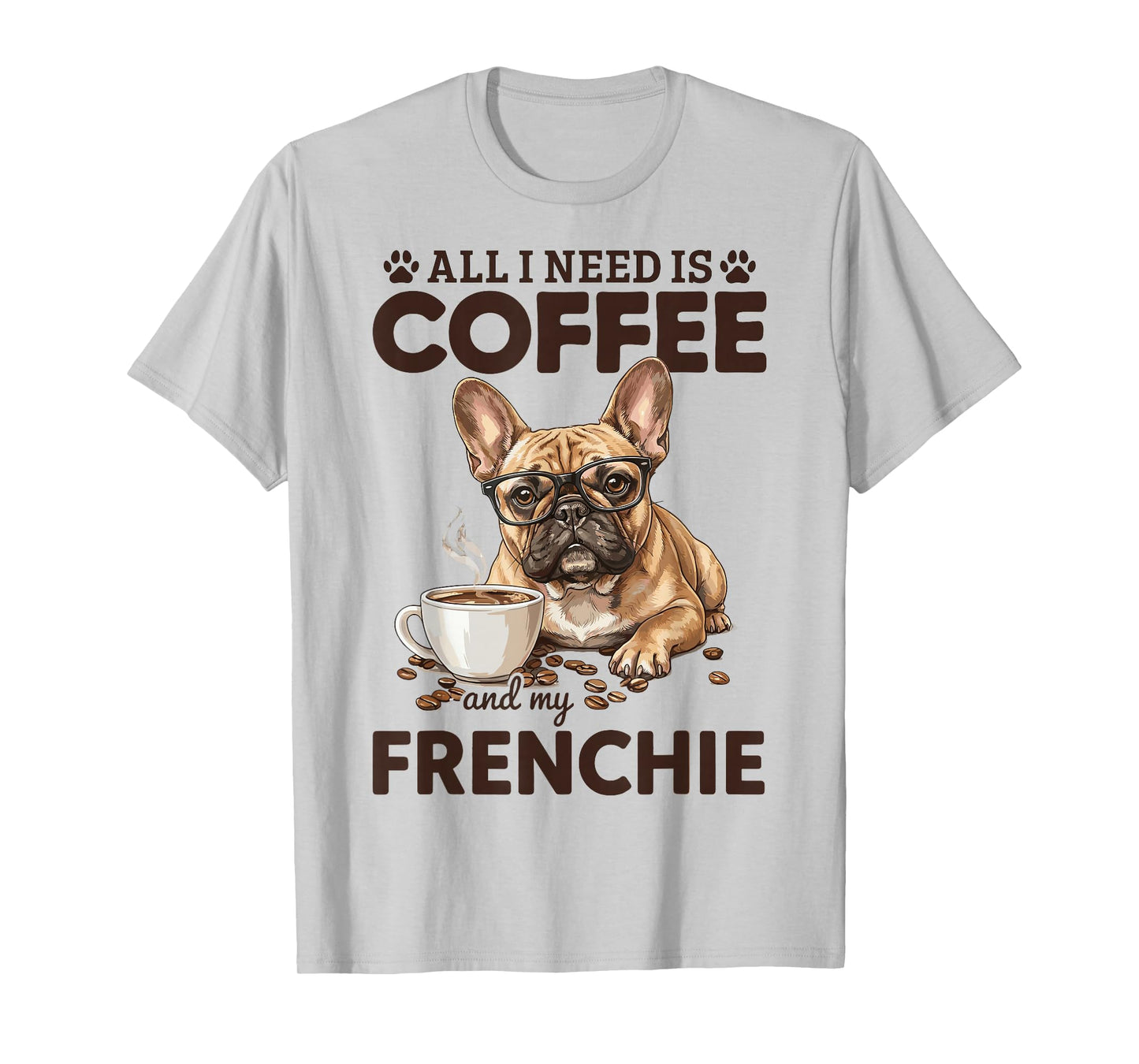 French Bulldog Coffee Frenchie Dog T-Shirt