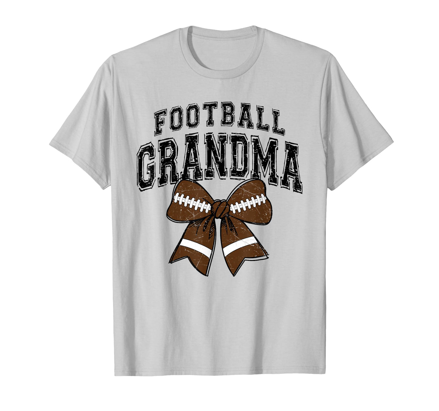 Football Grandma Bow Game Day Stadium Fall Sports Cheer T-Shirt