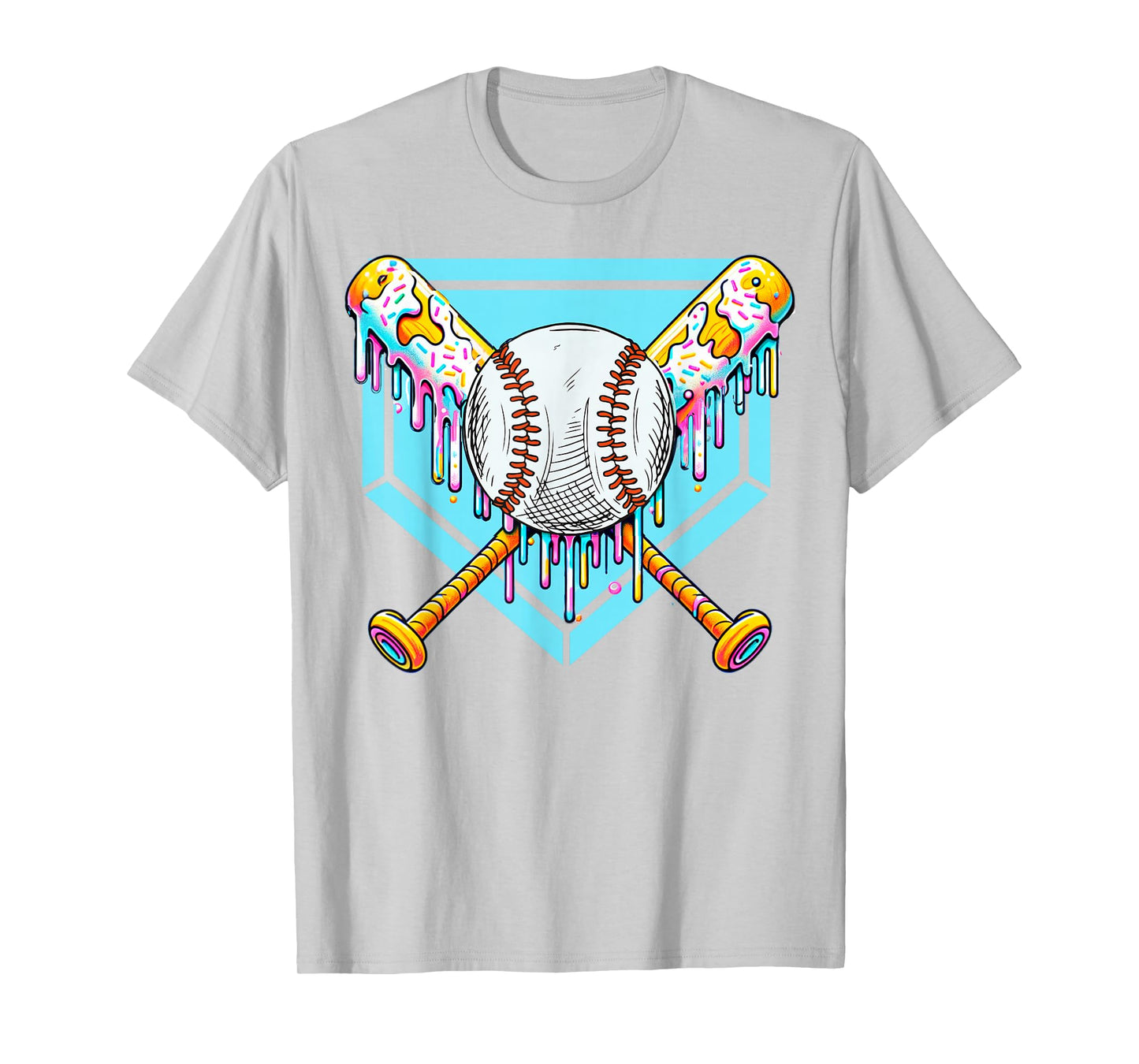 Baseball Drip Boys Ice Cream Drip Sweet Swing Sports T-Shirt