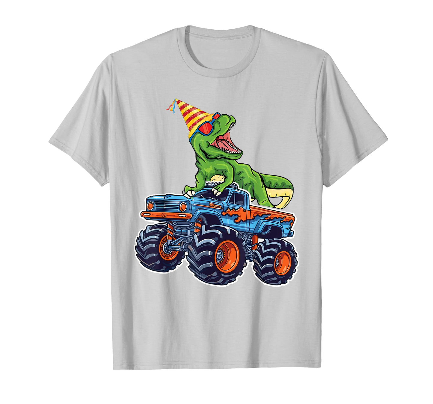 Monster Truck Dinosaur Birthday Party Monster Truck Boy T-Shirt