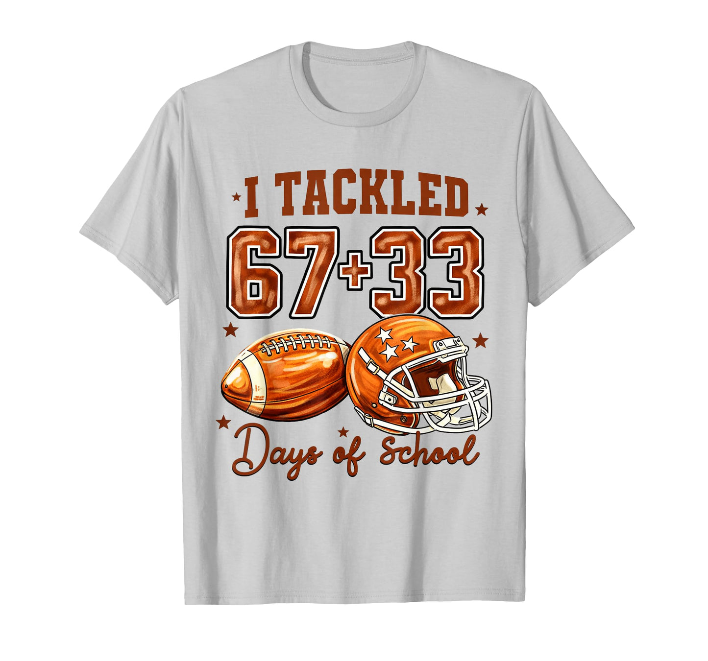 I Tackled 100 Days of School Football 67+33 Days Boys T-Shirt