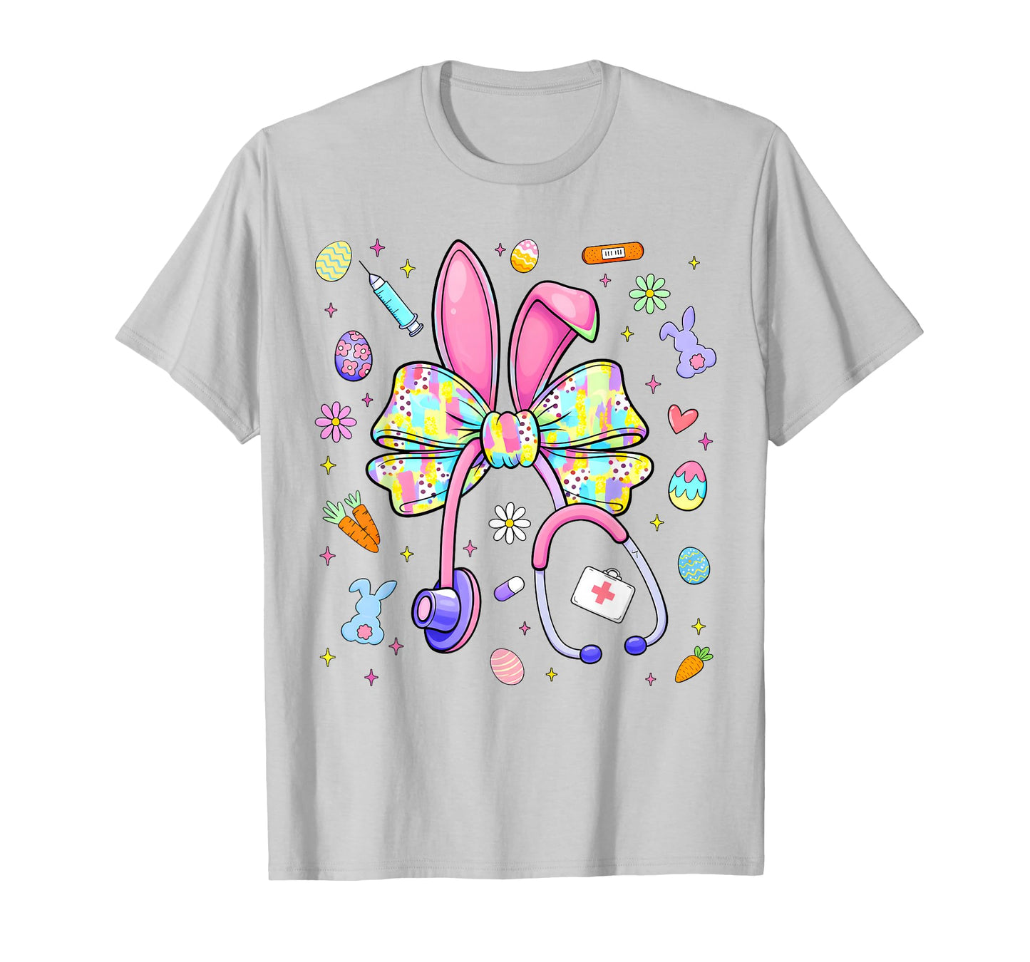 Rabbit Bunny CNA ICU Coquette Easter Nurse Men Women T-Shirt
