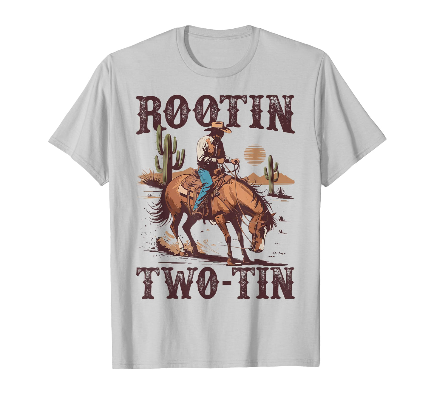 Rootin Two-tin 2nd Birthday 2 Year Old Western Cowboy Bday T-Shirt