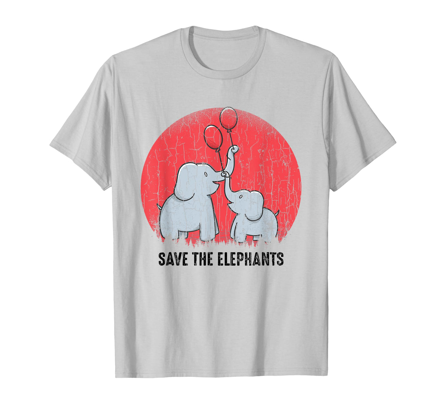 Save The Elephants Funny Elephant Lover Boys Girls Graphic T-Shirt