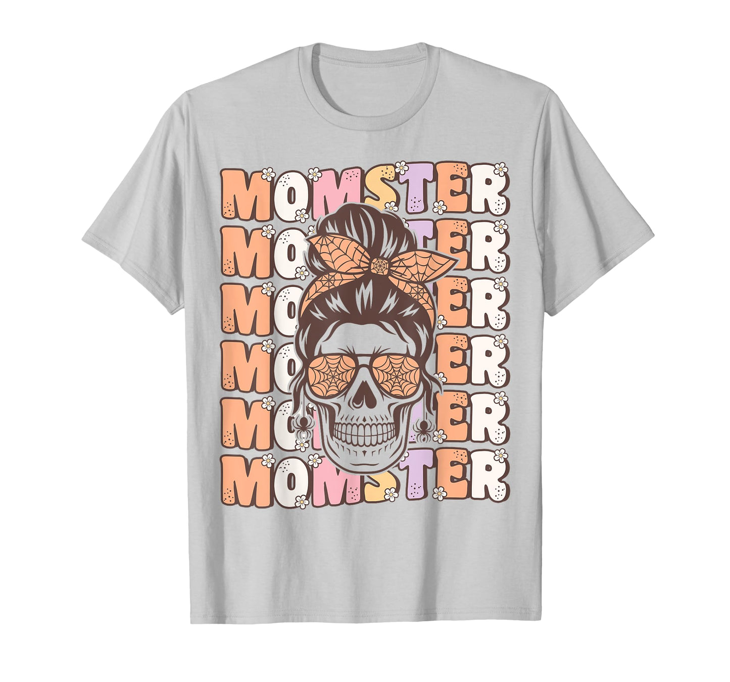 Funny Momster Spooky Mama Groovy Halloween Costume for Moms T-Shirt