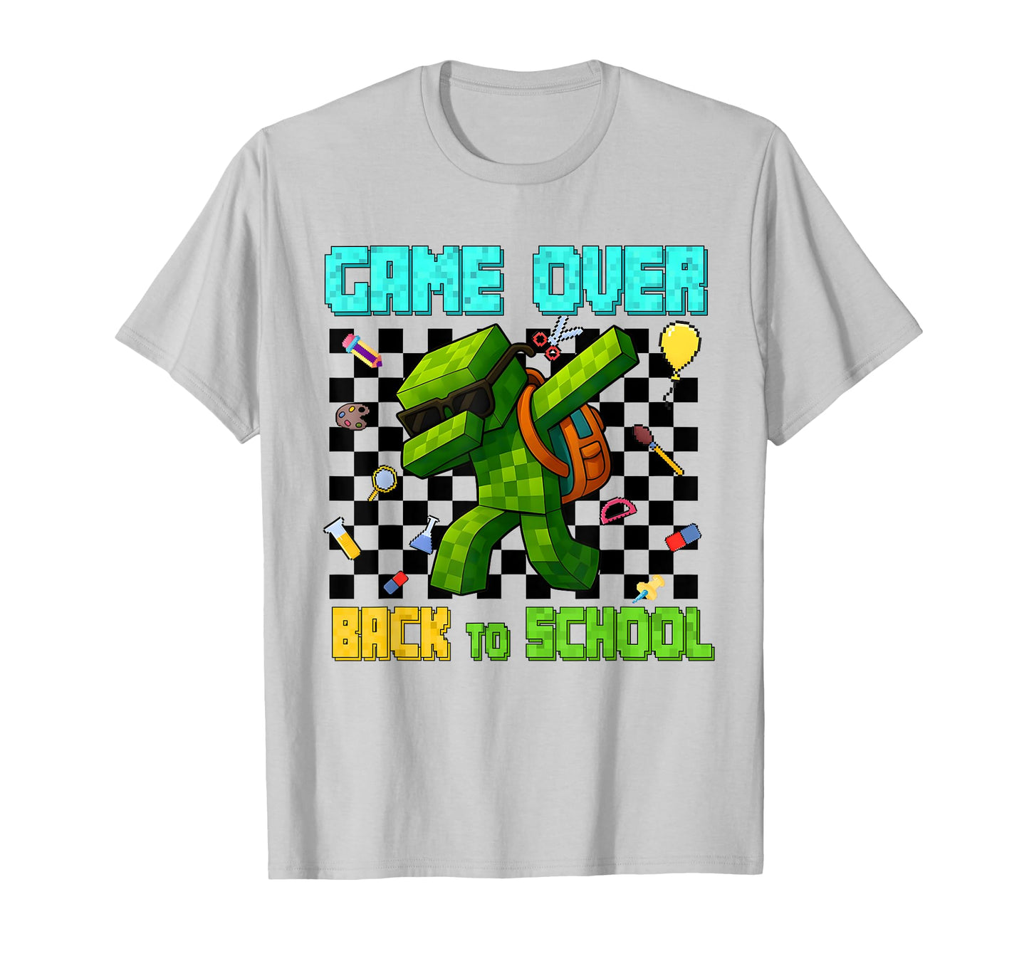 Game Over Back To School Gamer Funny Kids First Day School T-Shirt