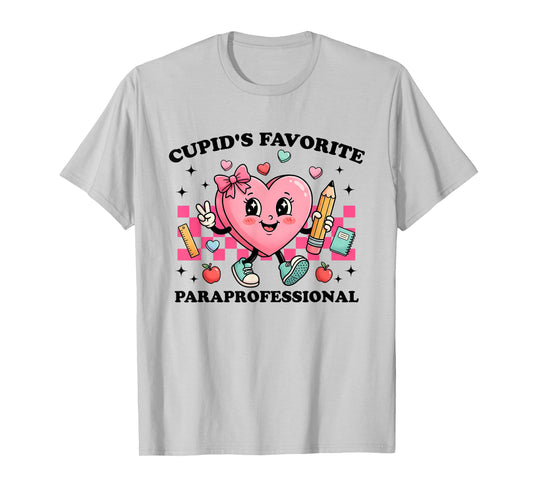 Cupid’s Favorite Paraprofessional Valentines Funny Cupid T-Shirt
