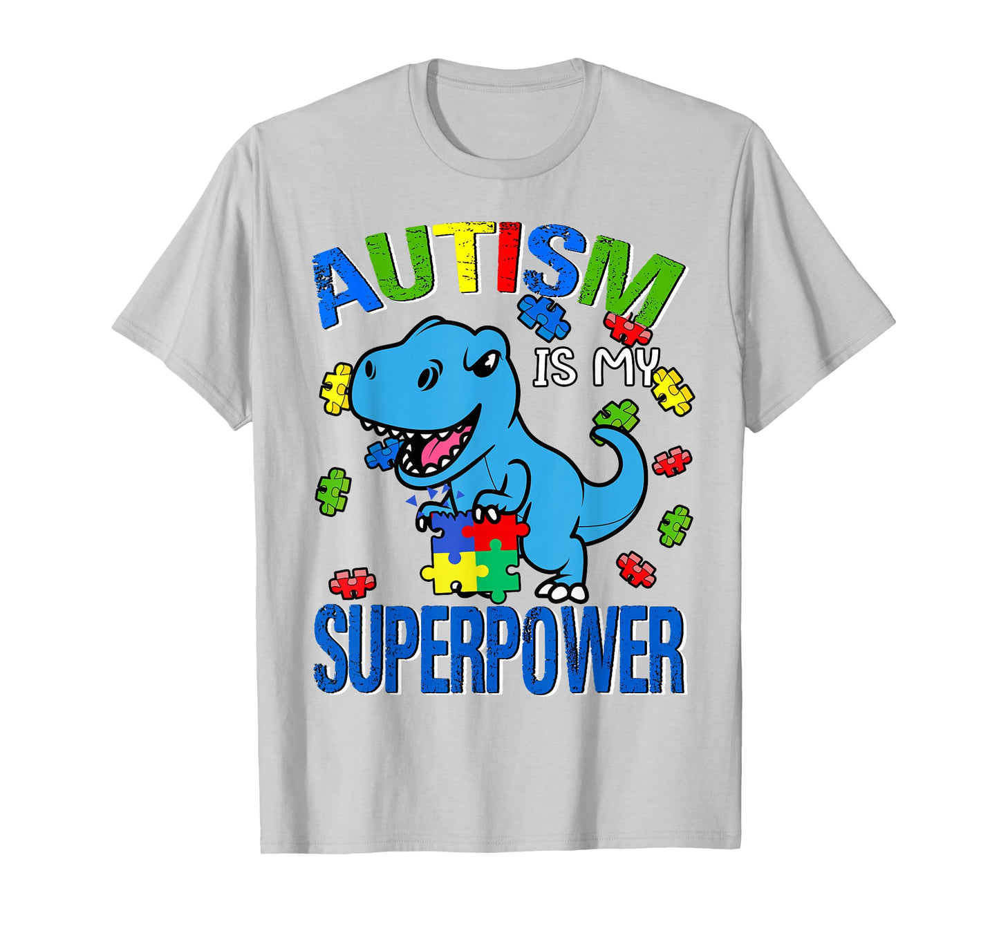 Autism Is My Super Power Autism Awareness Toddler Brother T-Shirt