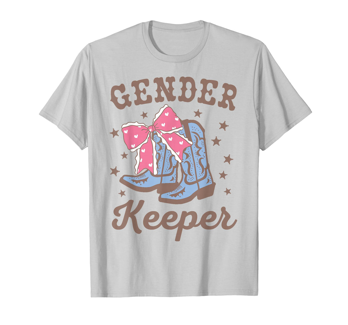 Boots Or Bows Gender Keeper Of The Gender Reveal Family T-Shirt