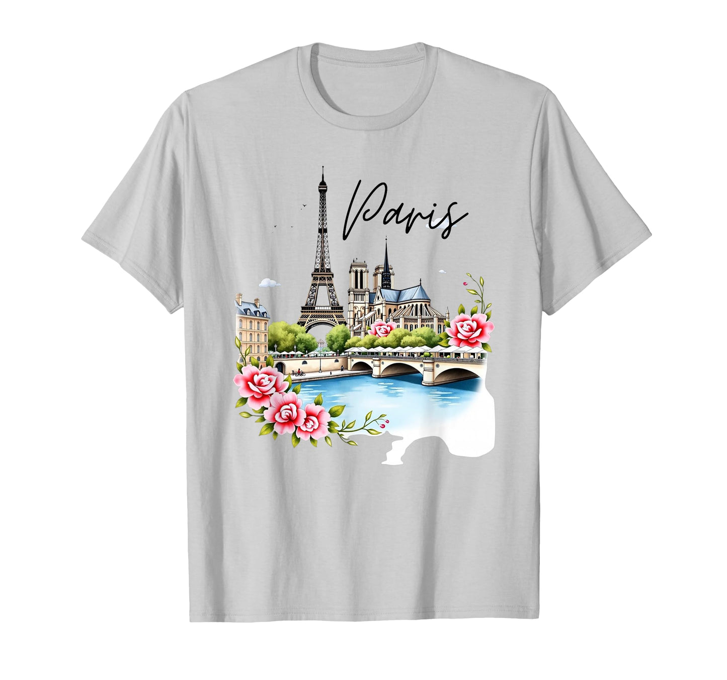 Vibrant Paris, France Watercolor Souvenir T-Shirt