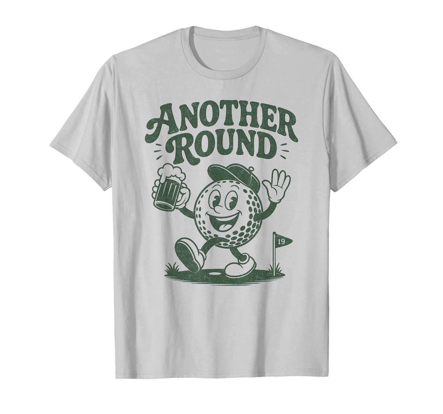 Another Round - Funny Retro Golf Drinking Men Woman T-Shirt
