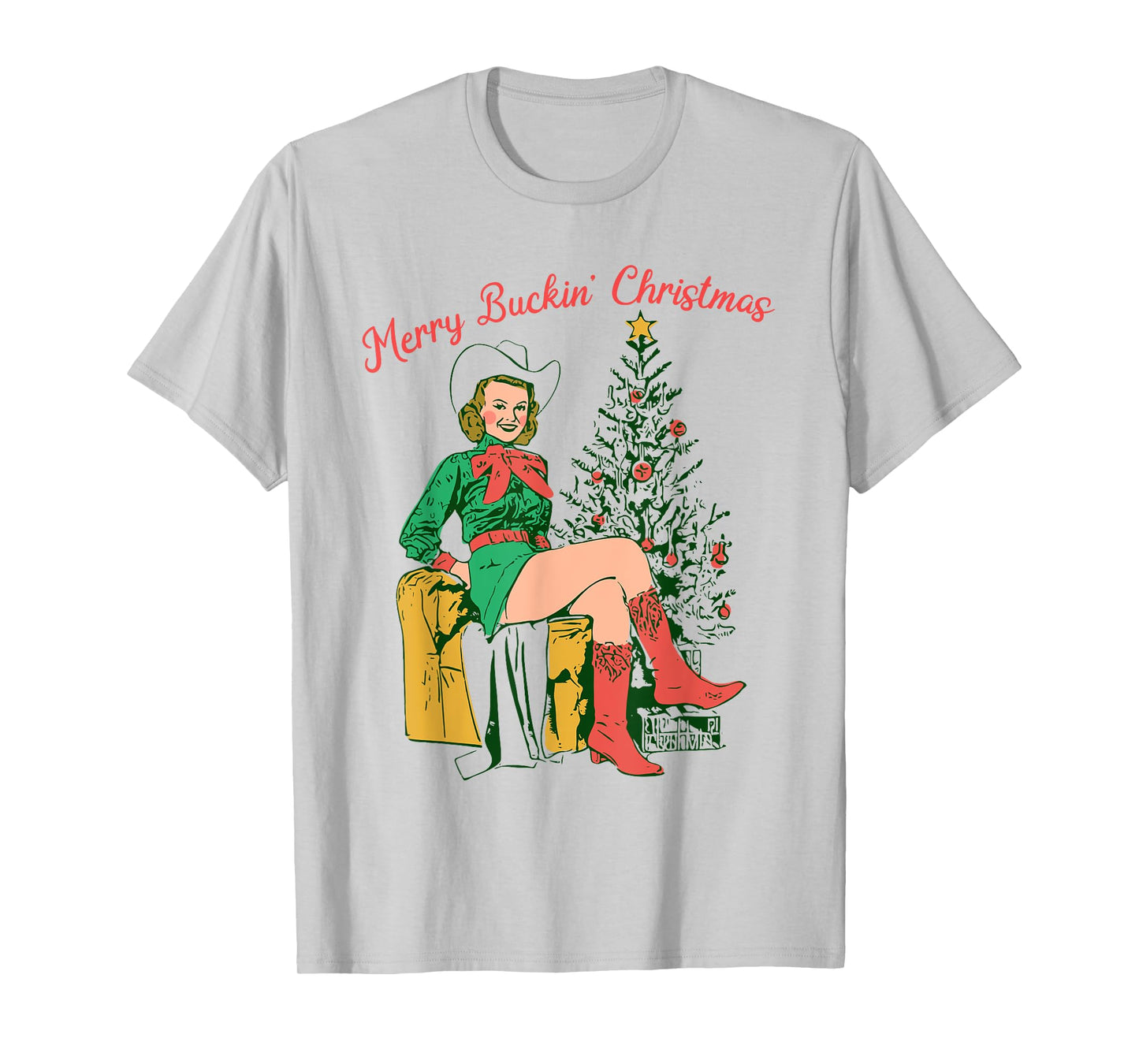Funny Christmas Merry Buckin' Christmas Unisex T-Shirt