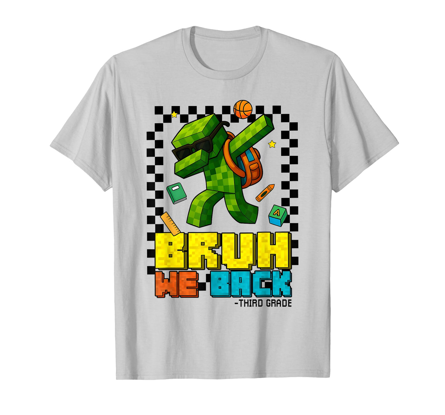 Bruh We Back 3rd Grade Back to School Gamer Dabbing Boy Kids T-Shirt