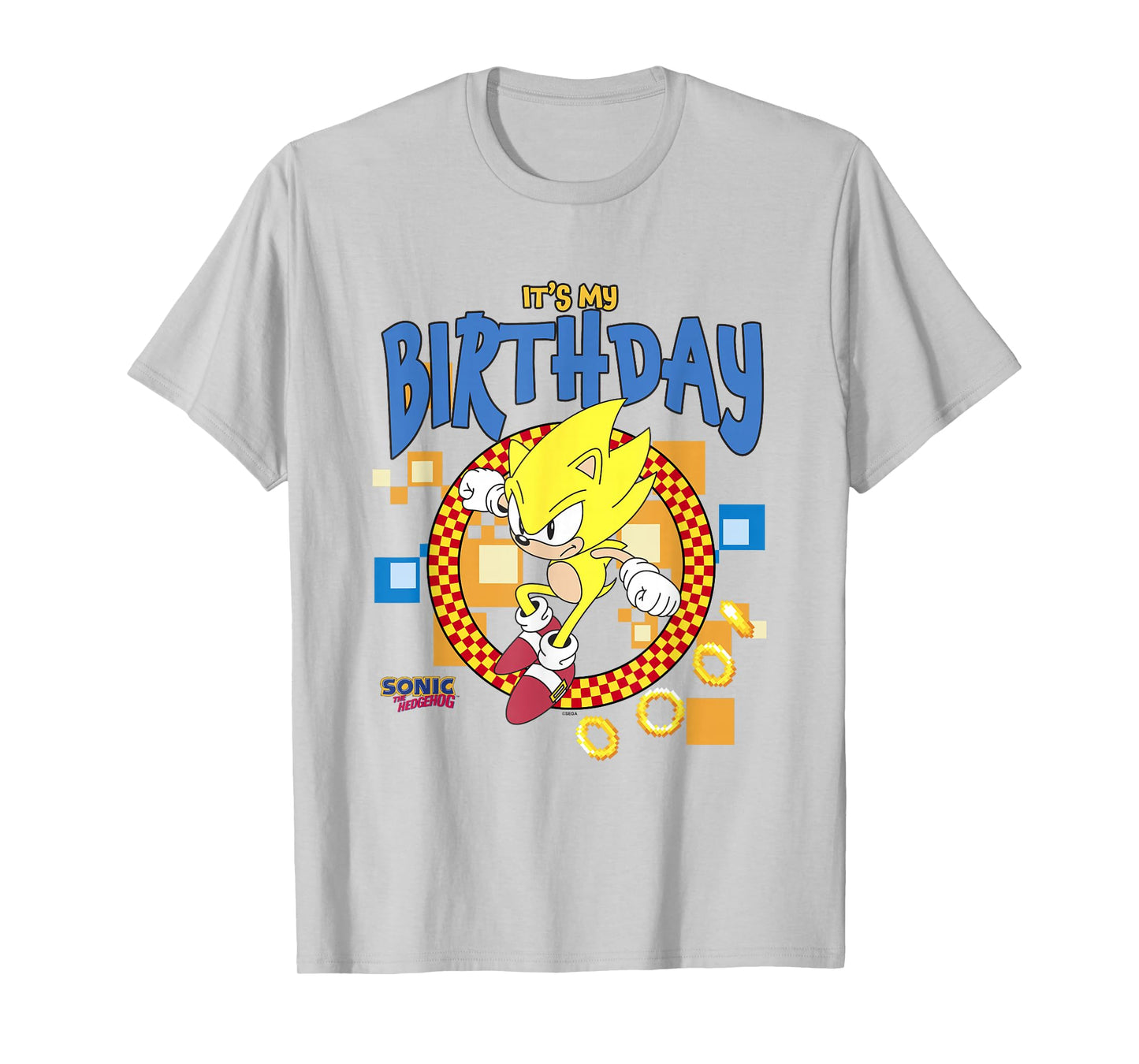 Sonic The Hedgehog Birthday It's My B-Day Super Sonic T-Shirt