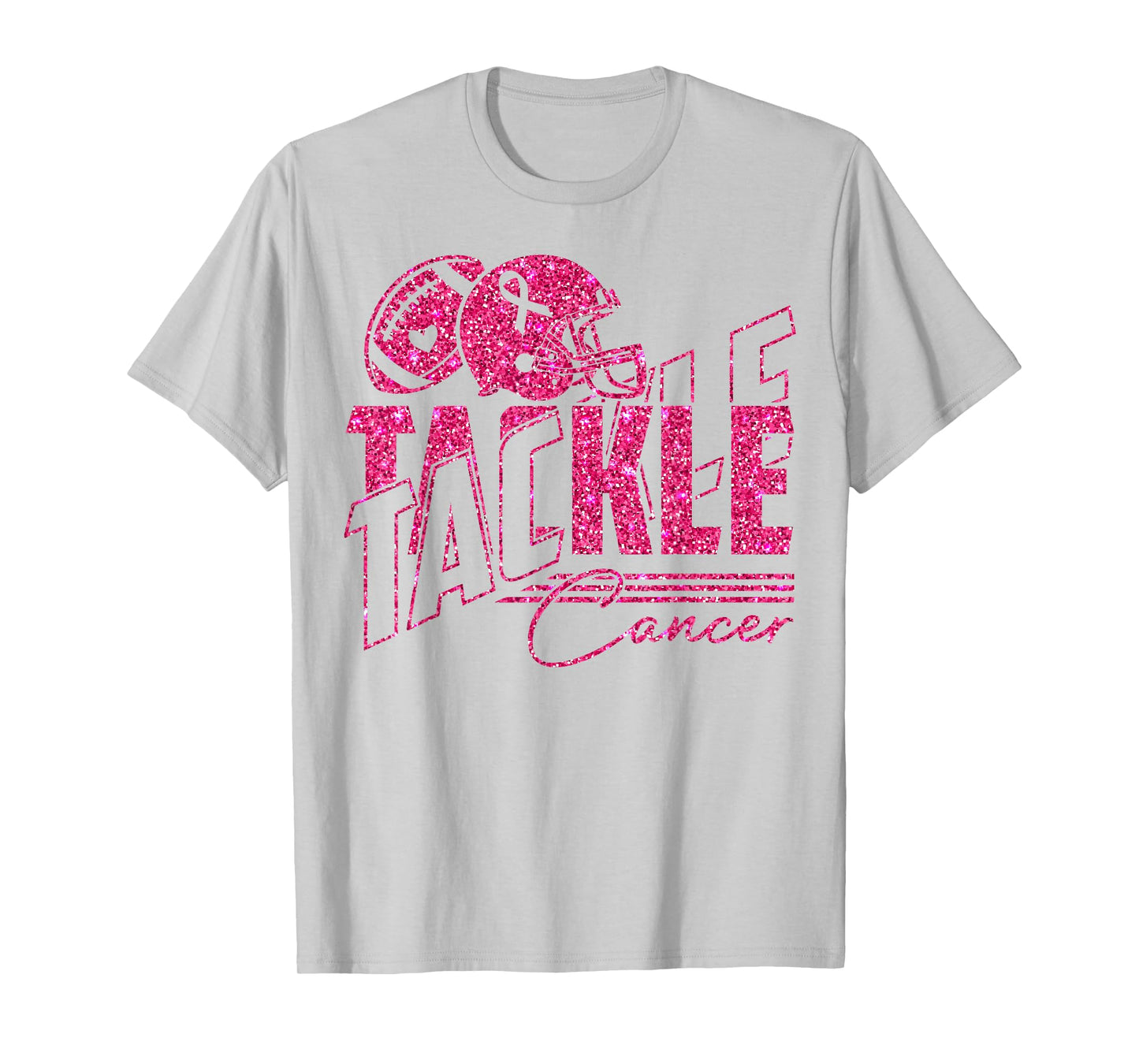 Tackle Cancer American Football Breast Cancer Awareness T-Shirt