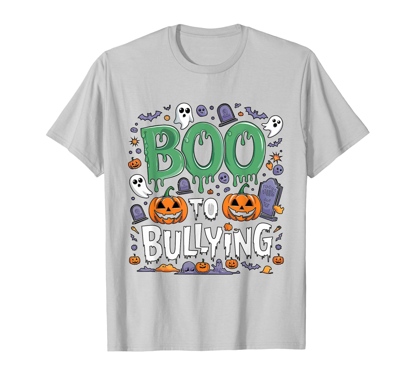 Boo Anti Bullying Funny Halloween Orange Unity Day Boys T-Shirt