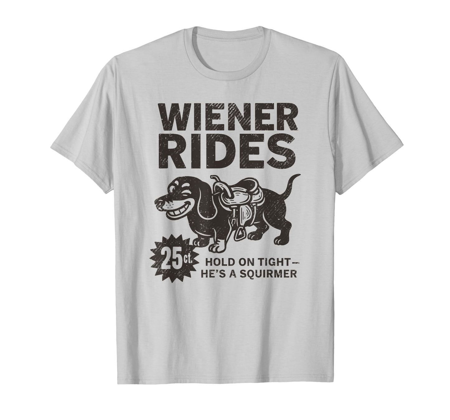 Adult Humor Dachshund Newspaper Ad, Wiener Rides 25 Cents T-Shirt