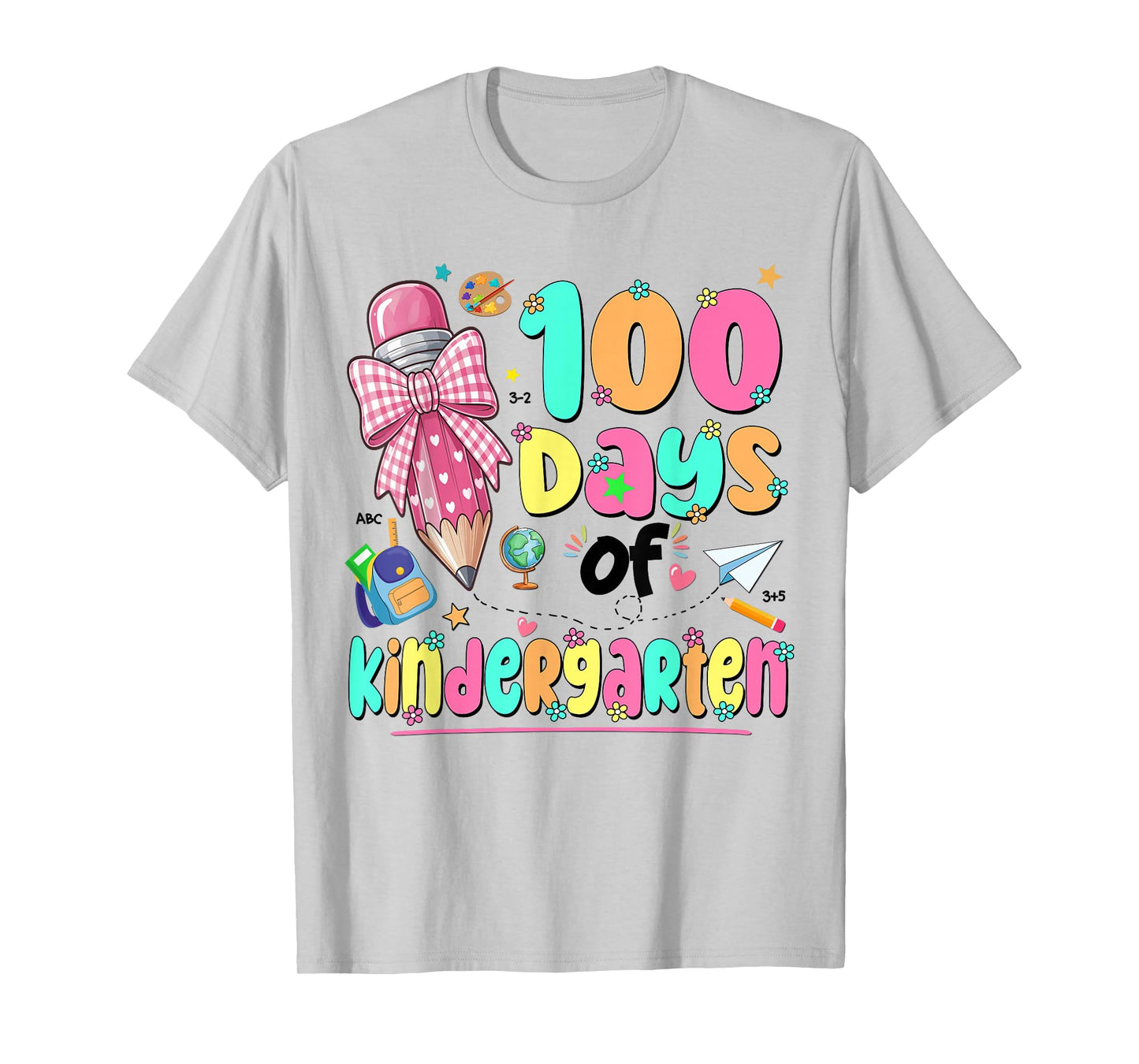 100th Day of School Teacher 100 Days of Kindergarten Girls T-Shirt