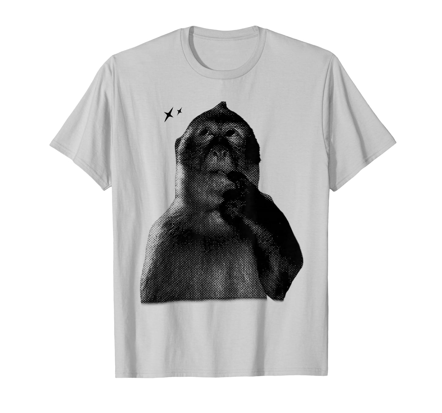 Funny Thinking Monkey Meme 2YK Graphic T-Shirt
