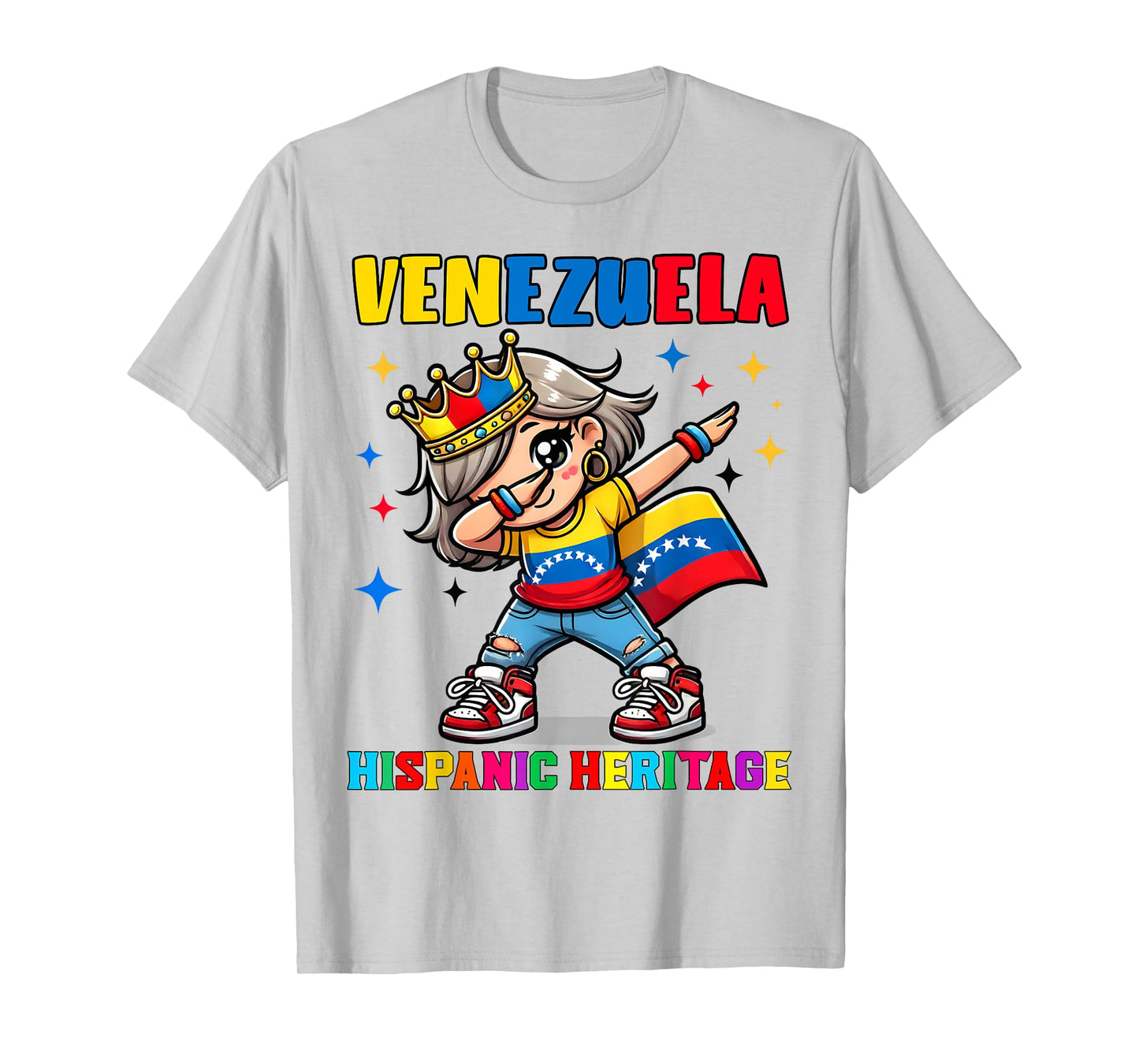 Venezuela Dabbing Girl Hispanic Heritage Celebration for Kid T-Shirt
